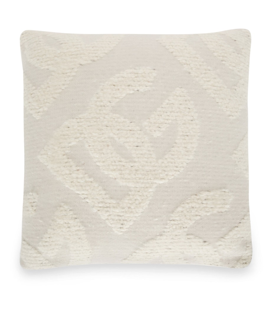 Bouclé DG Logo Cushion (50cm x 50cm) U0060-GRIGIO CHIARO Image 1