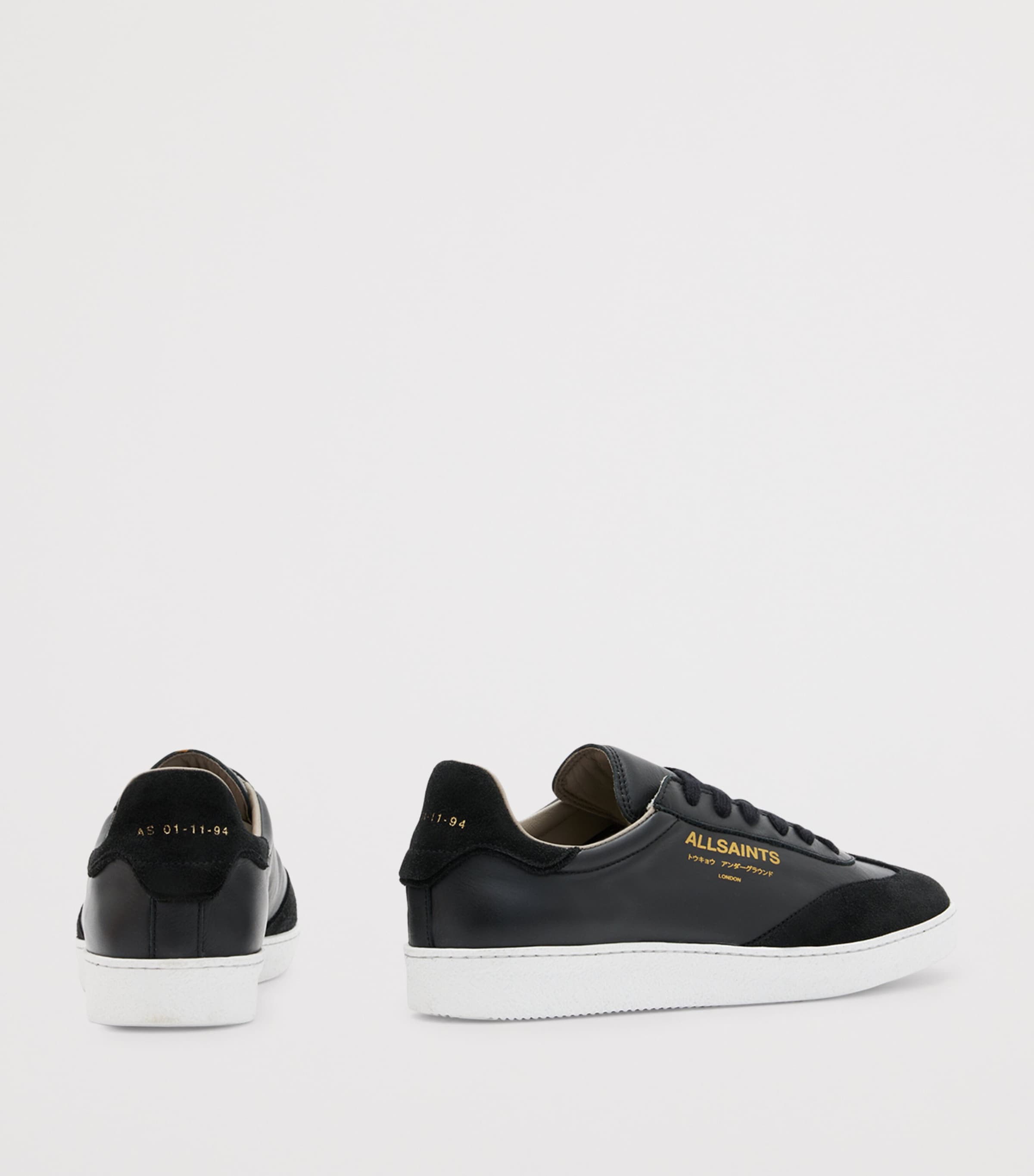 AllSaints Leather Thelma Sneakers Black Image 4