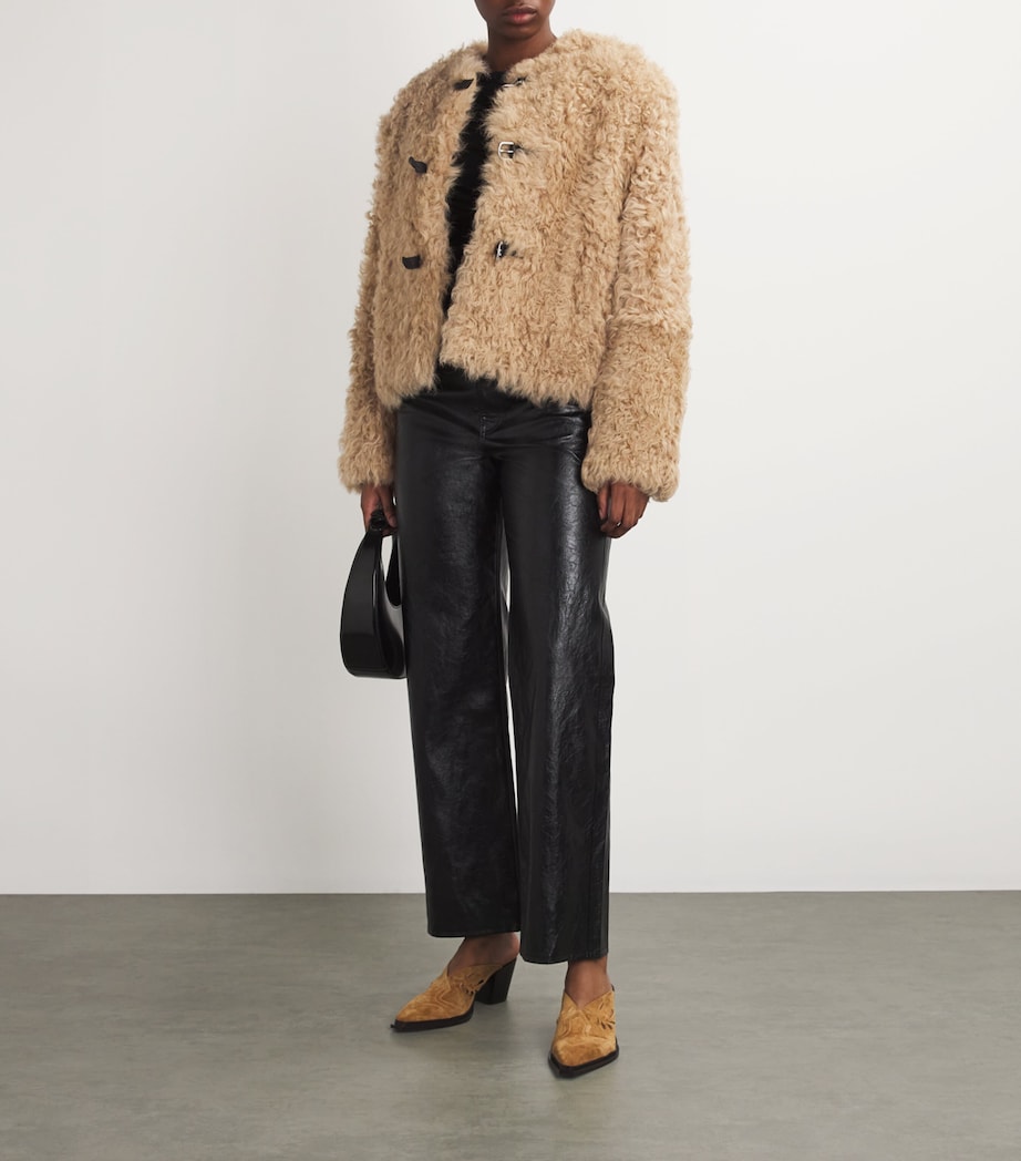 Shearling Sabrina Jacket LTBROWN Image 2
