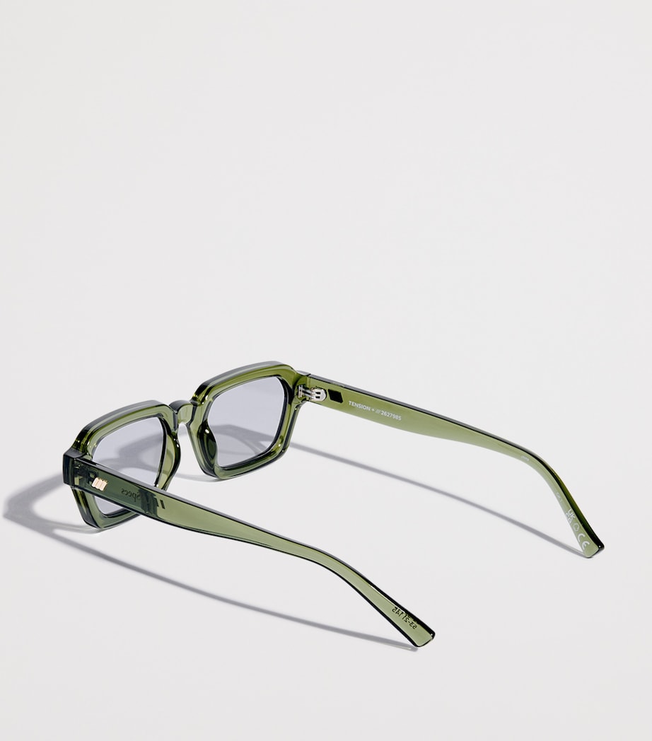 Le Specs Tension Rectangle Sunglasses Khakismoke Tint Image 3