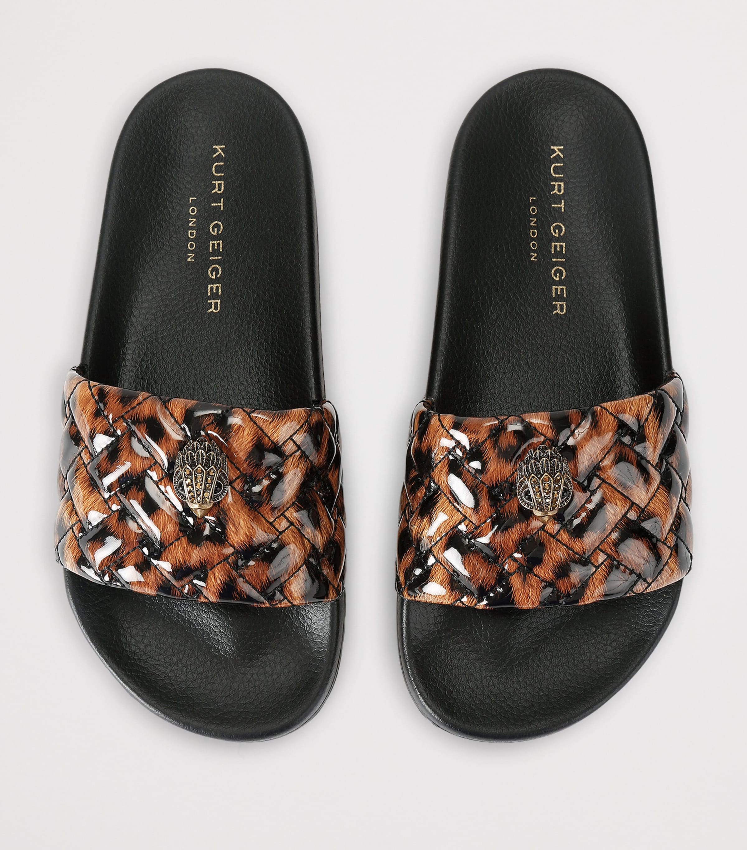 Kurt Geiger London Meena Eagle Slides Camel/oth Image 4
