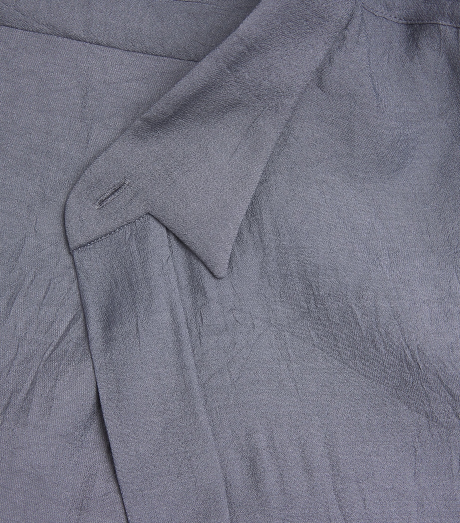 System Mens Hidden Button Shirt Cool Grey Image 6