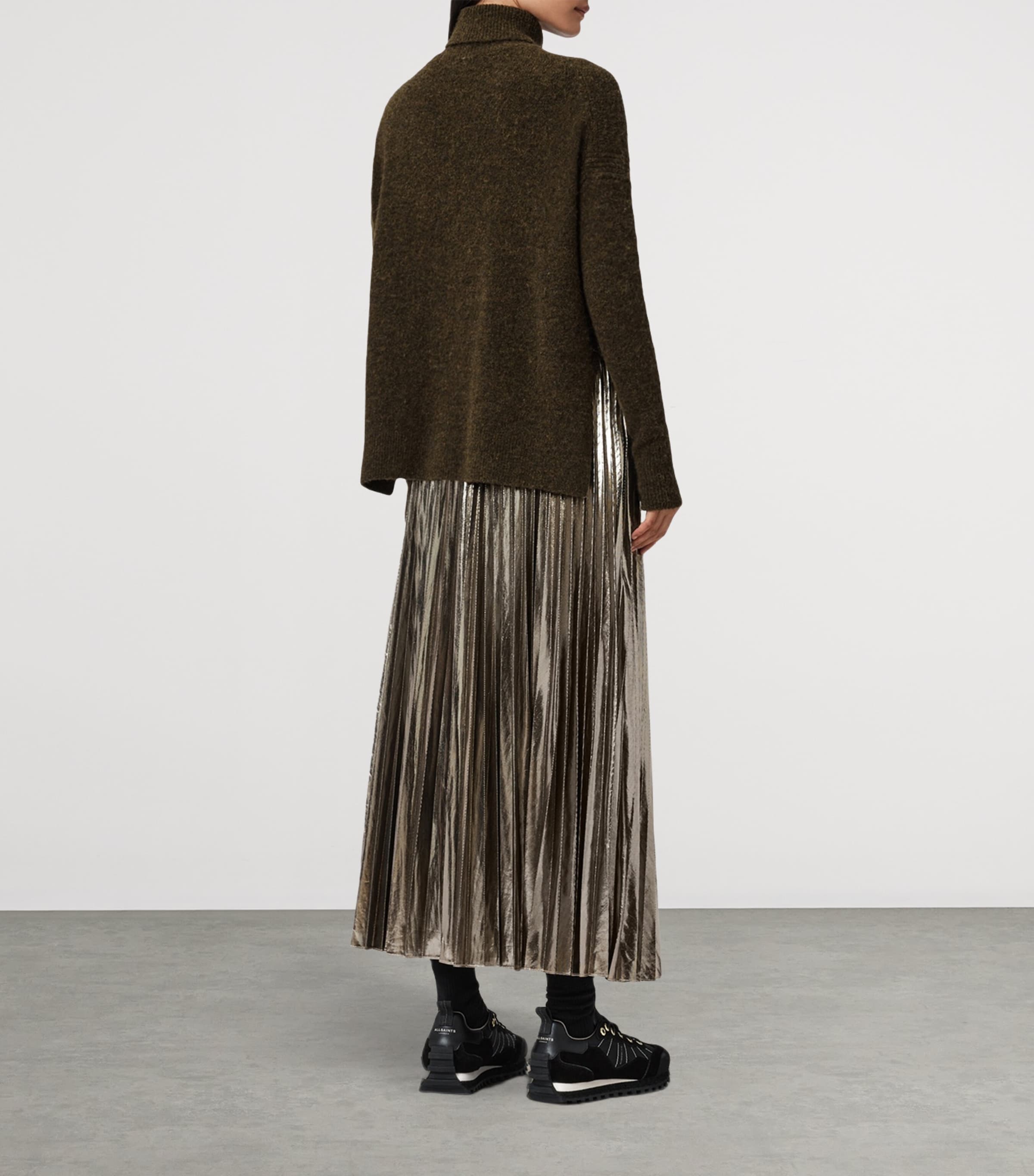 AllSaints Womens Spark Sweater and Maxi Dress Set Bronze Brown Image 6
