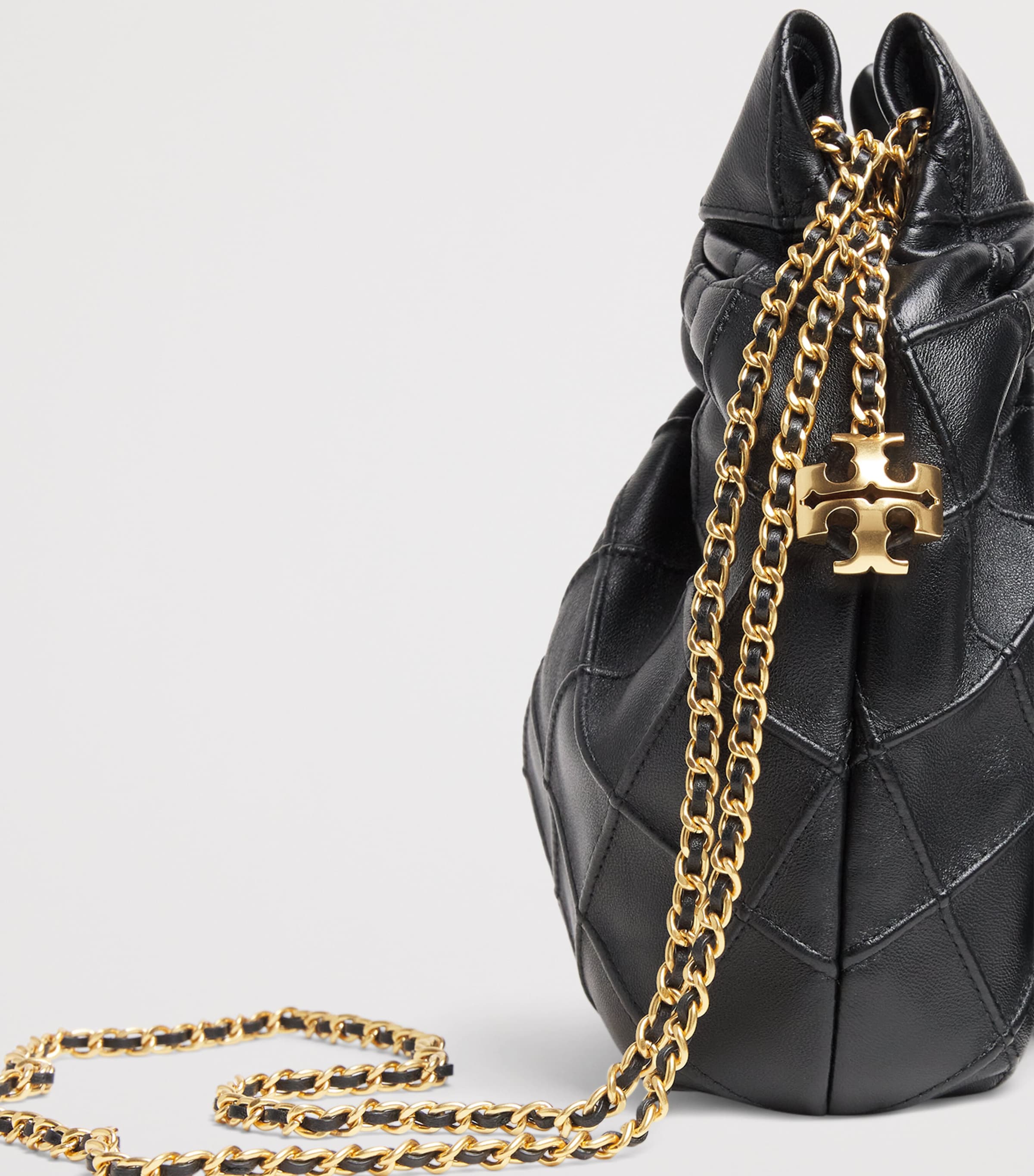 Mini Leather Fleming Shoulder Bag BLACK Image 6