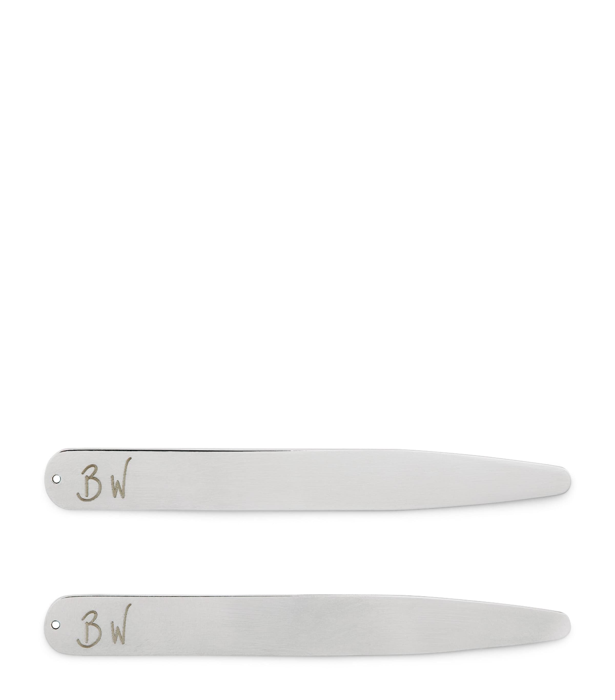 Rhodium-Plated Classy Collar Stays RHODIUM Image 1