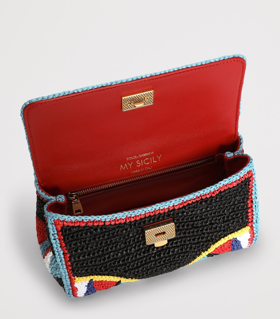 Dolce&Gabbana Raffia My Sicily Top-Handle Bag Multicolor/red Image 6
