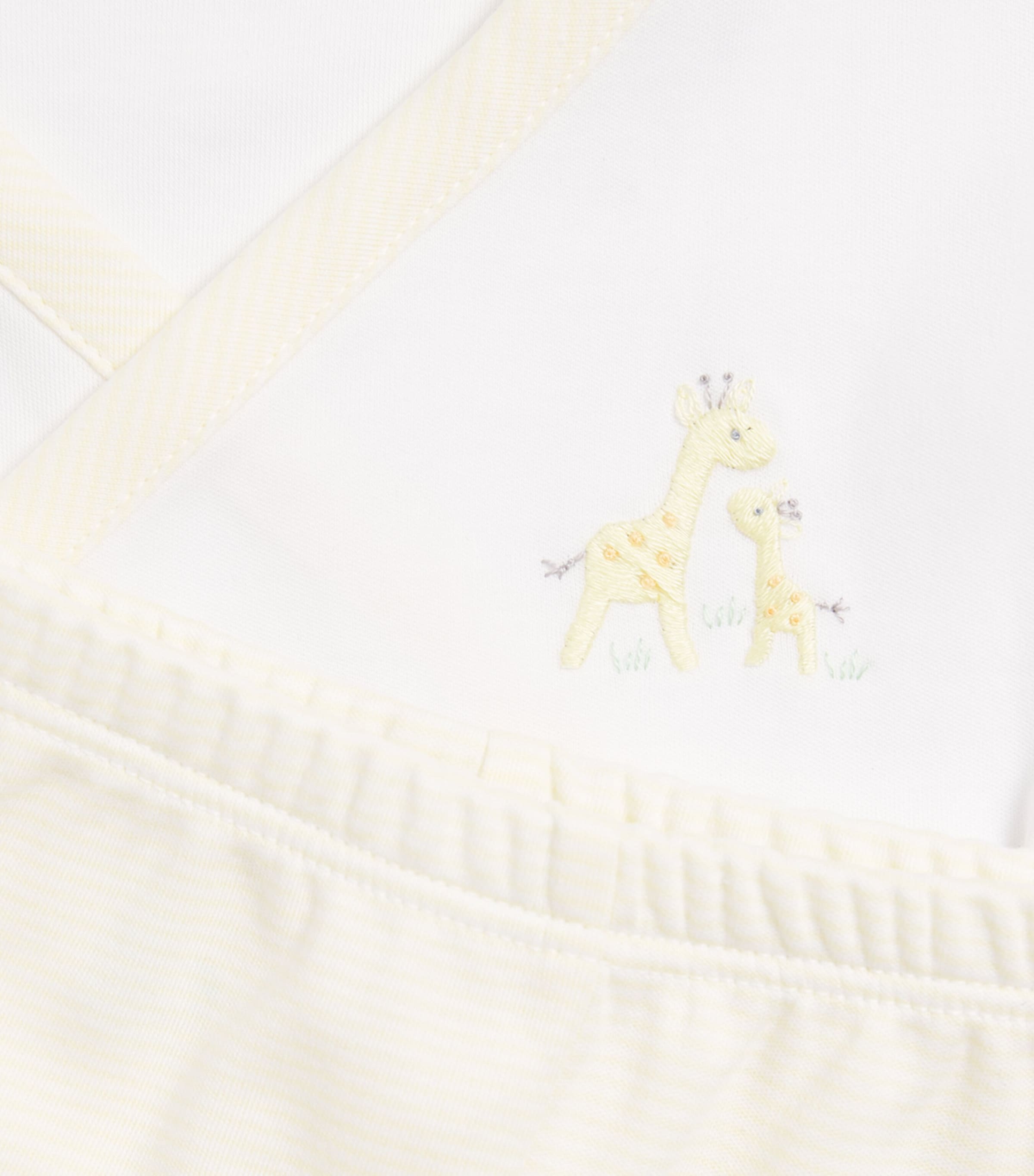 Kissy Kissy Pima Cotton Giraffe Top and Trousers Set (0-9 Months) White/yellow Image 3