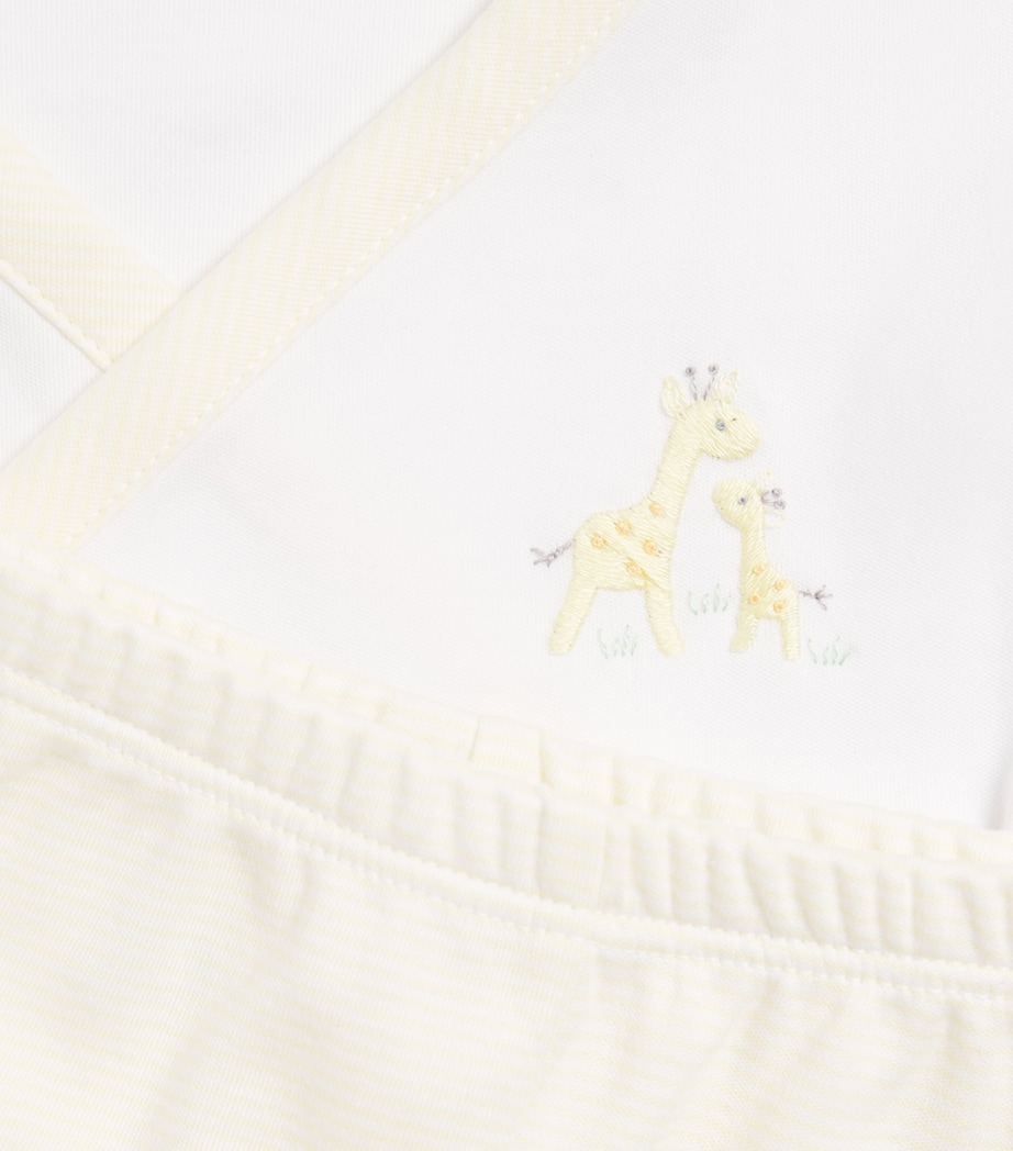 Kissy Kissy Pima Cotton Giraffe Top and Trousers Set (0-9 Months) White/yellow Image 3