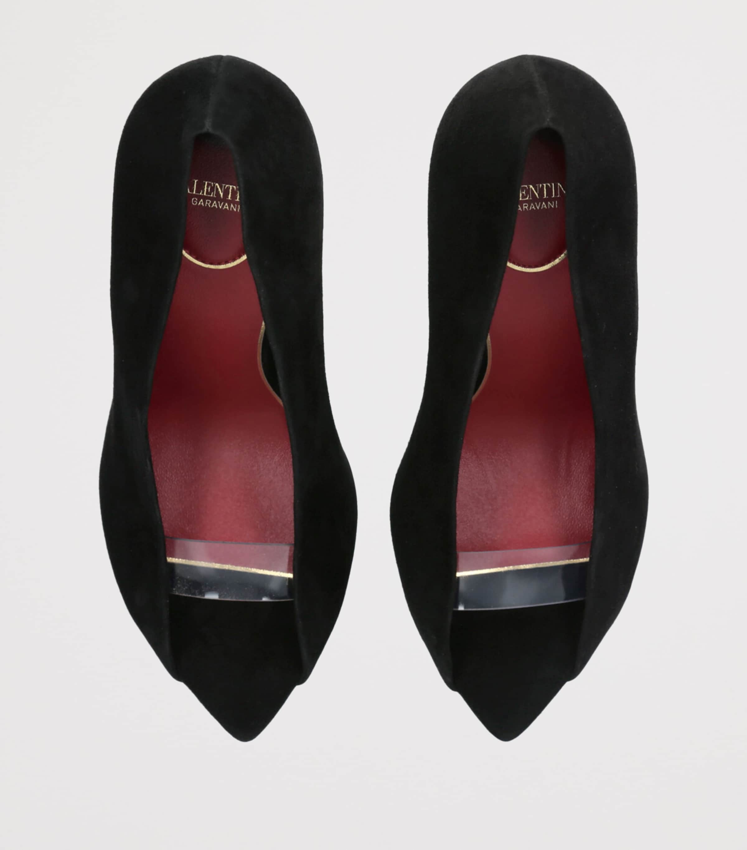 Valentino Garavani Leather Revele Peep-Toe Heels 105 Blk/other Image 4