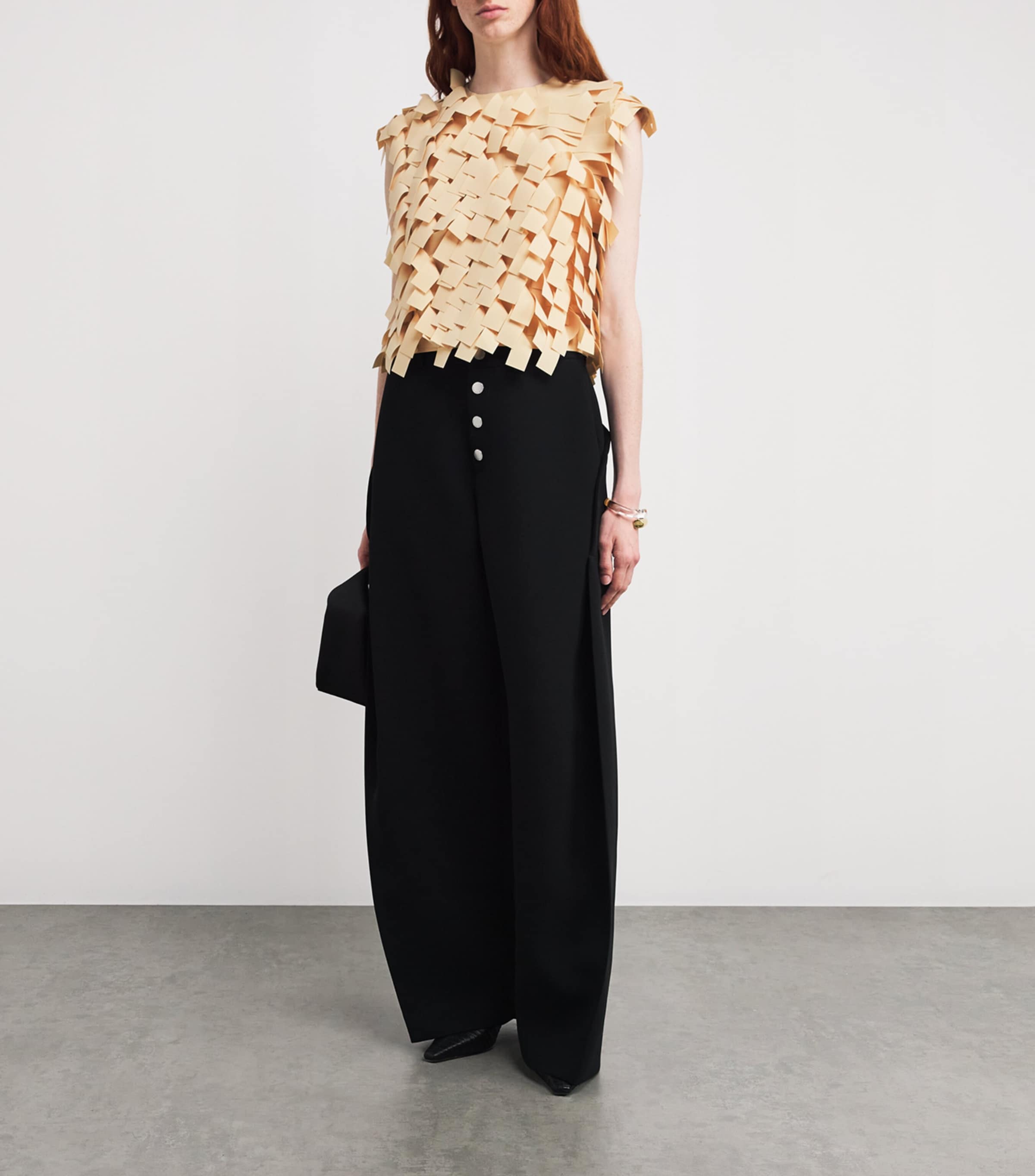 Fringed Crop Top NUDE Image 2