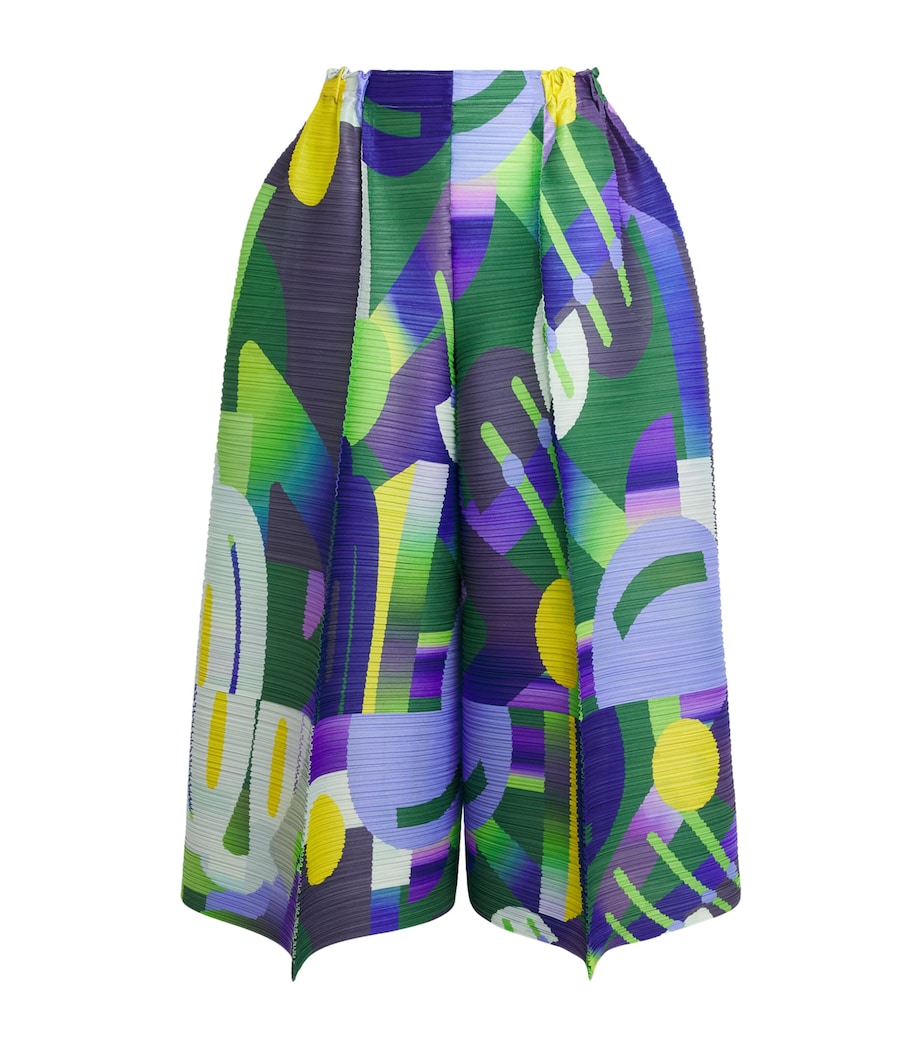 Pleats Please Issey Miyake Womens Printed Playground Trousers Purple Image 1