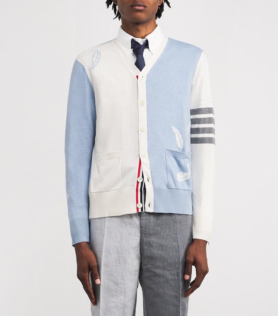 Cotton Feather Cardigan LT BLUE Image 3