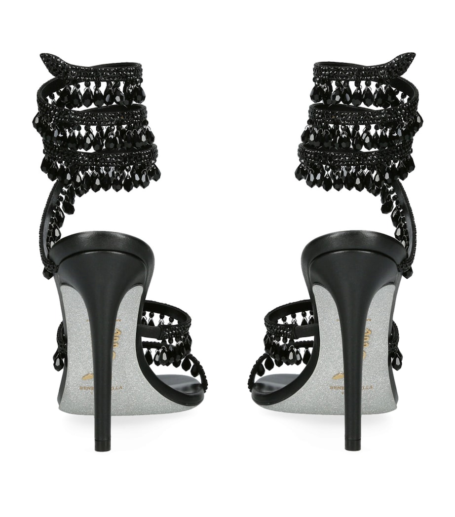 Satin Chandelier Sandals 105 BLACK Image 2
