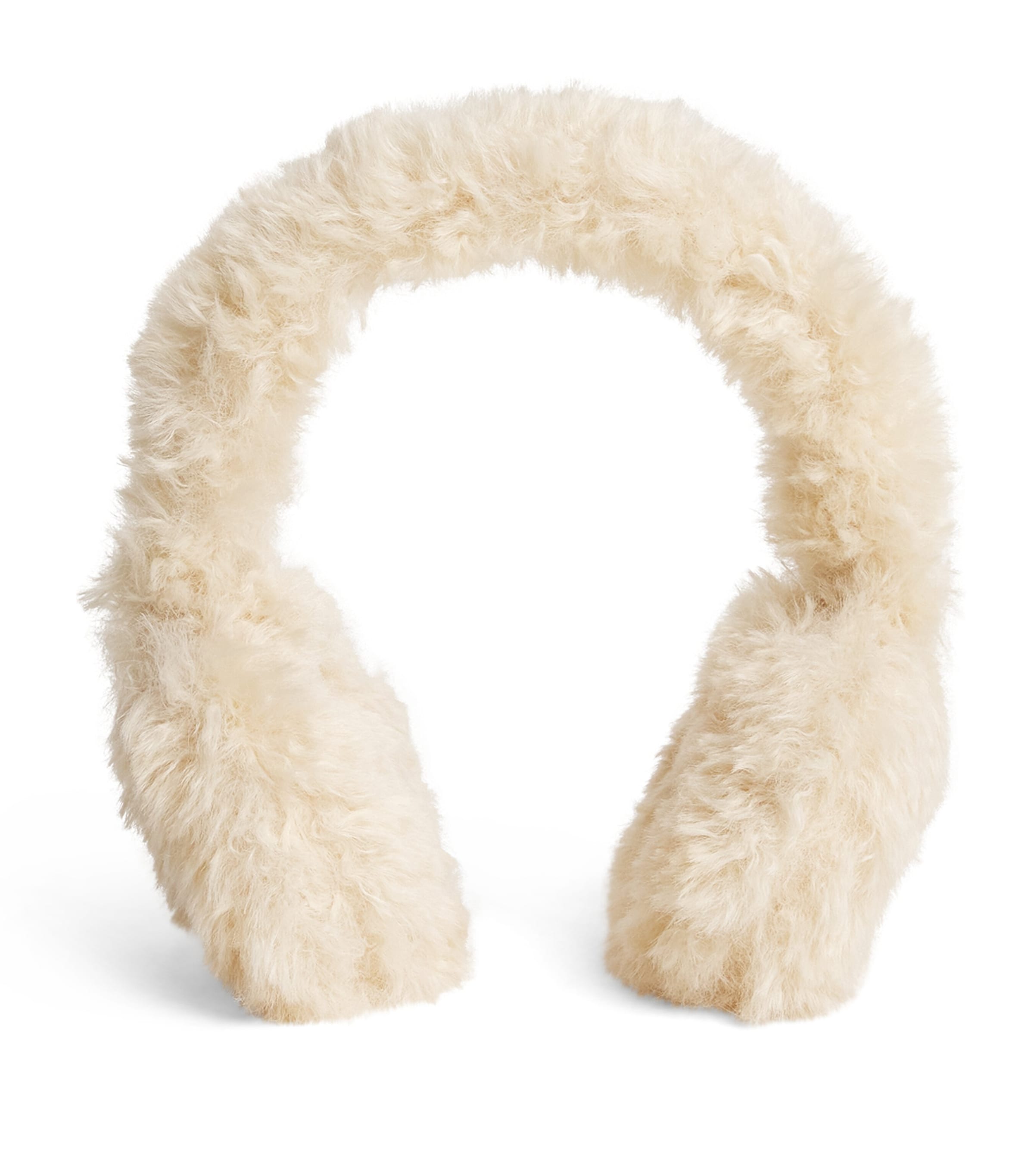 Shop Il Gufo Faux Fur Earmuffs In Beige