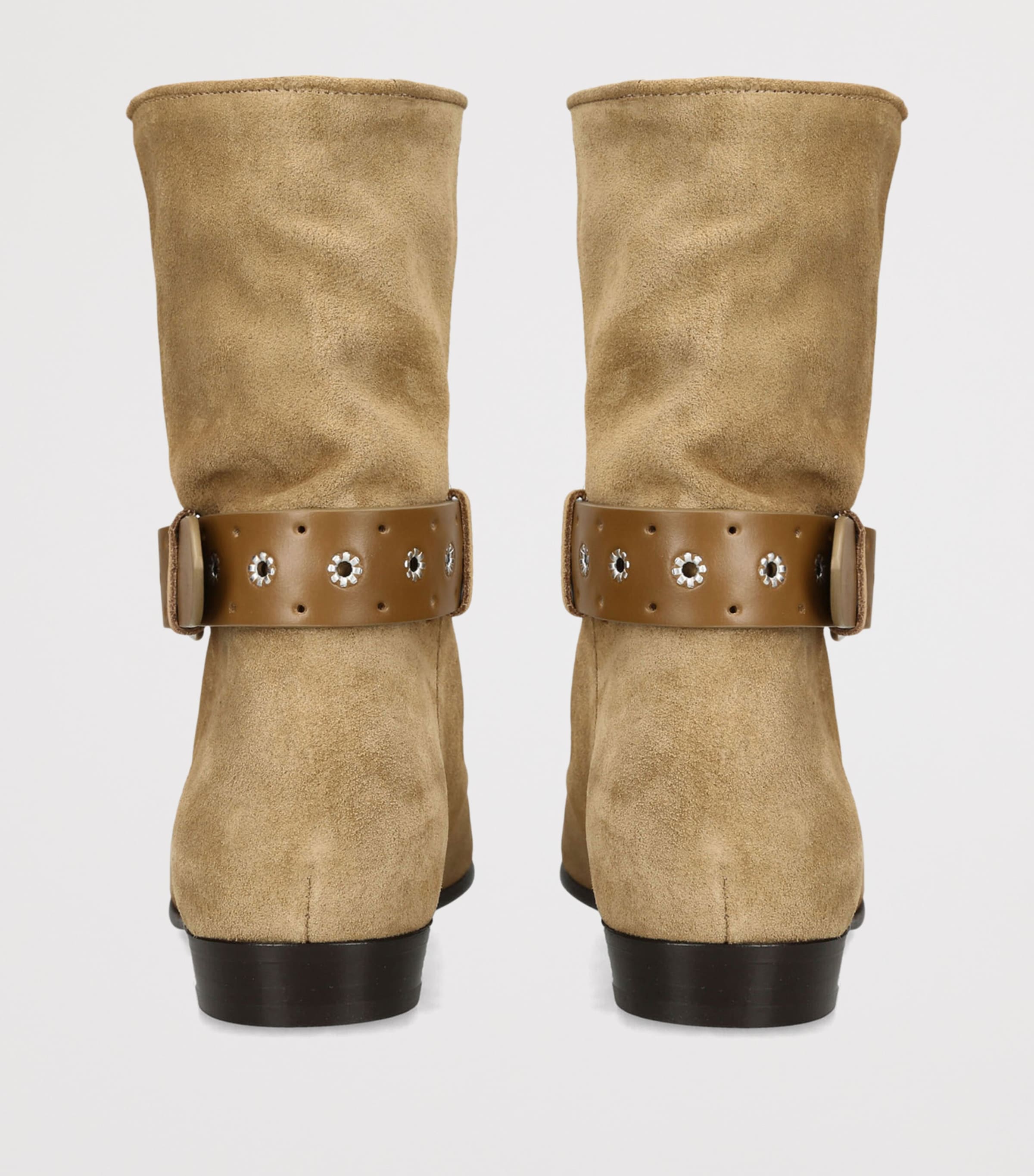 Isabel Marant Suede Reena Ankle Boots Taupe Image 4