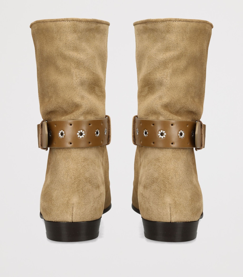 Isabel Marant Suede Reena Ankle Boots Taupe Image 4