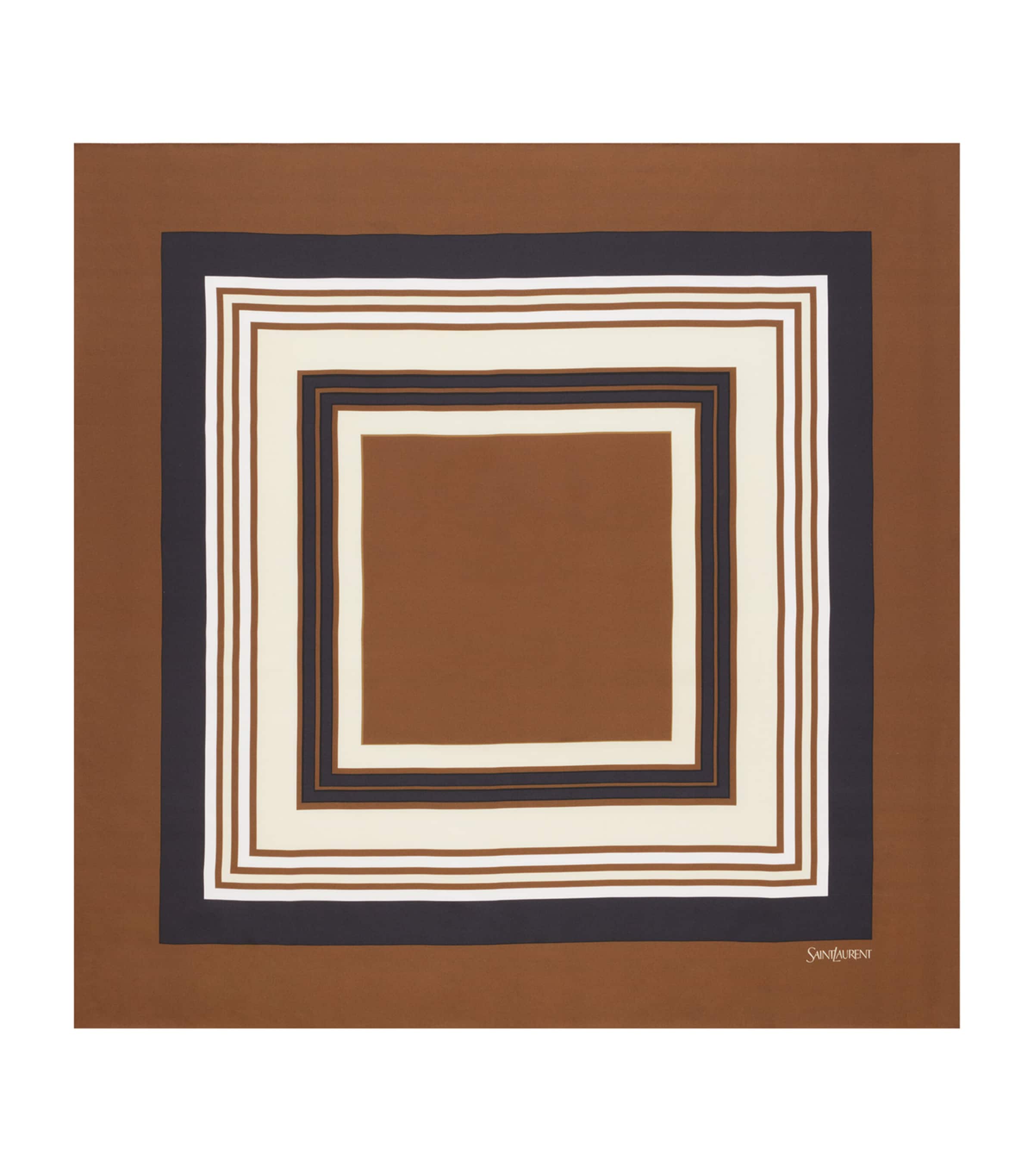 Silk Geometric Print Scarf 2978 Image 1