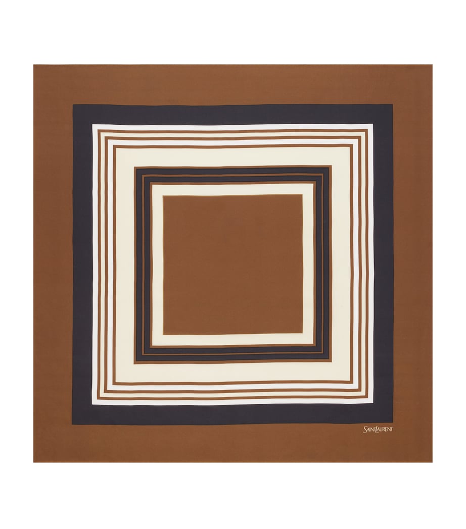 Silk Geometric Print Scarf 2978 Image 1