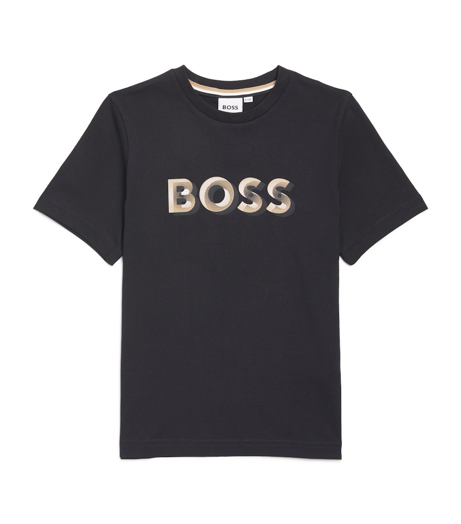 Cotton Logo T-Shirt (4-16 Years) BLACK Image 1