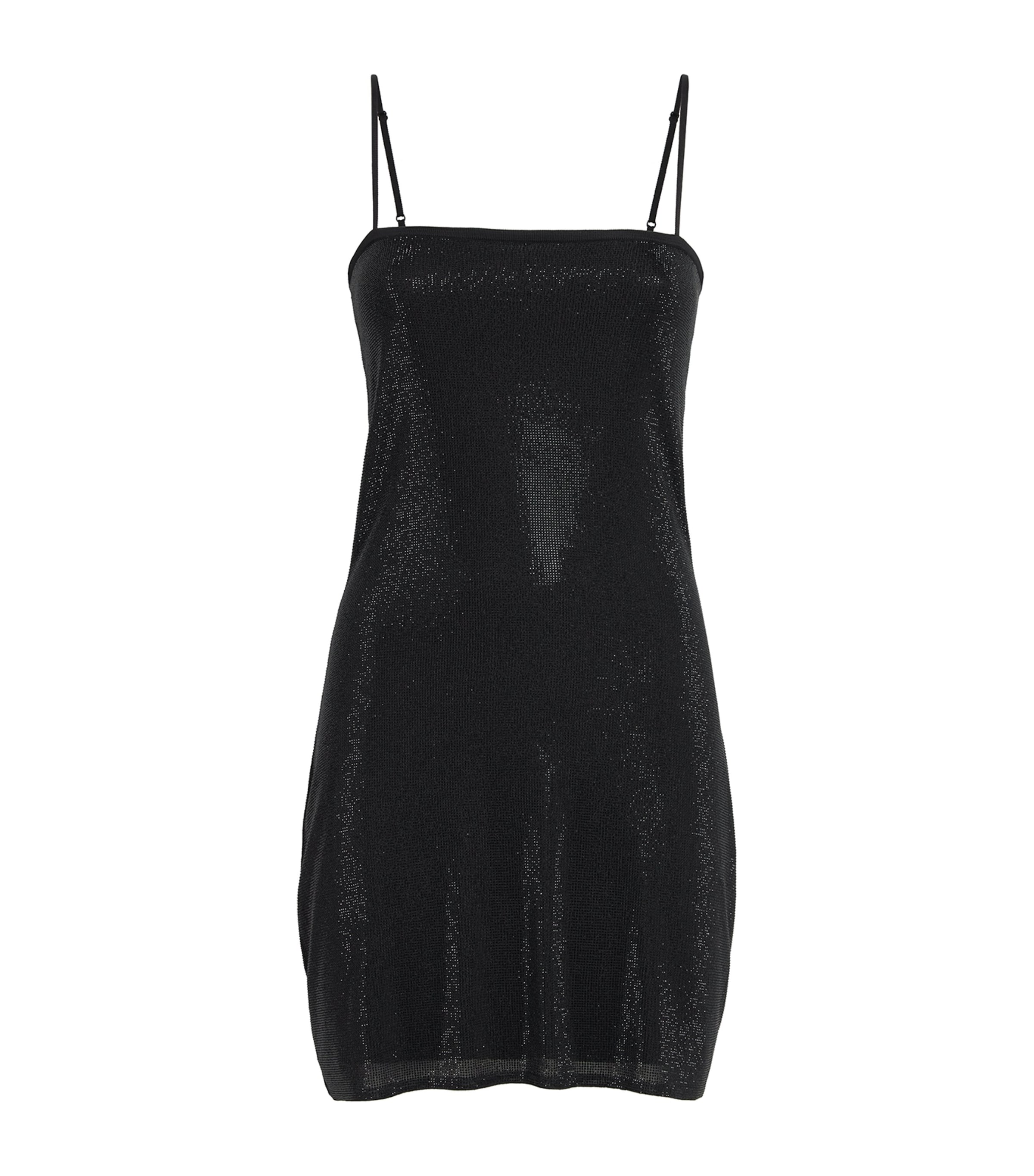 Alexander Wang Crystal Mini Dress In Black