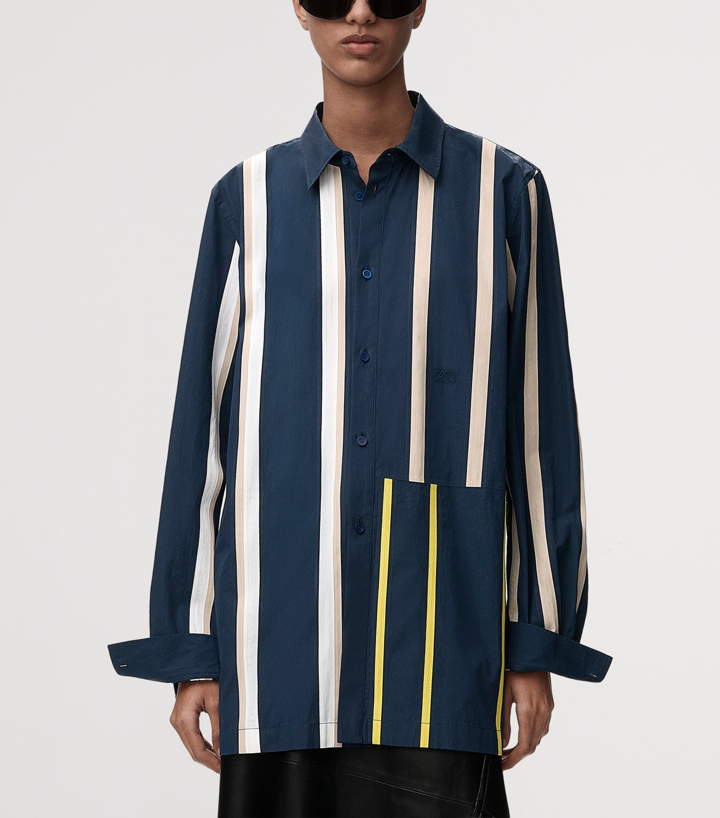 LOEWE Womens Cotton Stripe Shirt Image 3