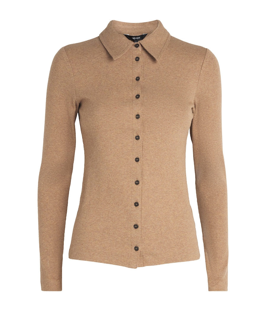 Organic Cotton-Blend Ultimate Shirt CAMEL MELANGE Image 1