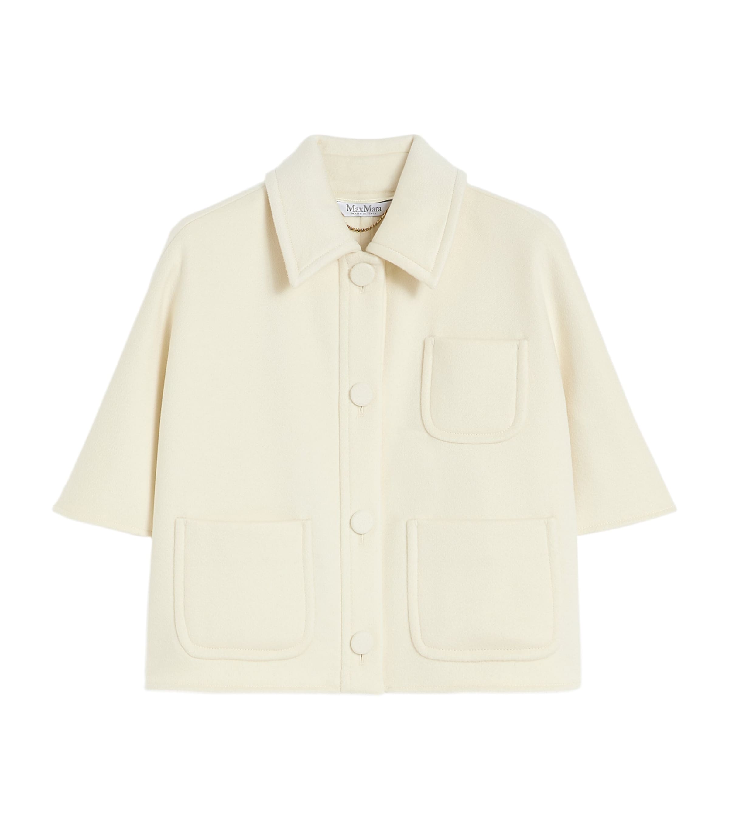 Max Mara Womens Cashmere Cape White Image 1