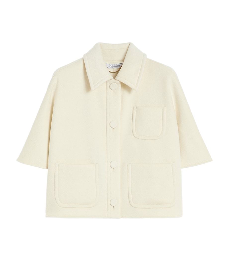 Max Mara Womens Cashmere Cape White Image 1