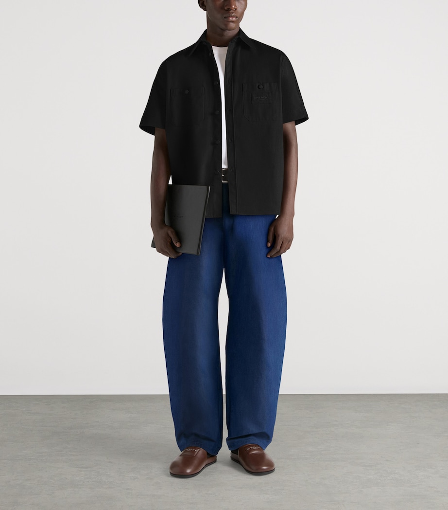 Cotton Double-Pocket Shirt BLACK Image 2