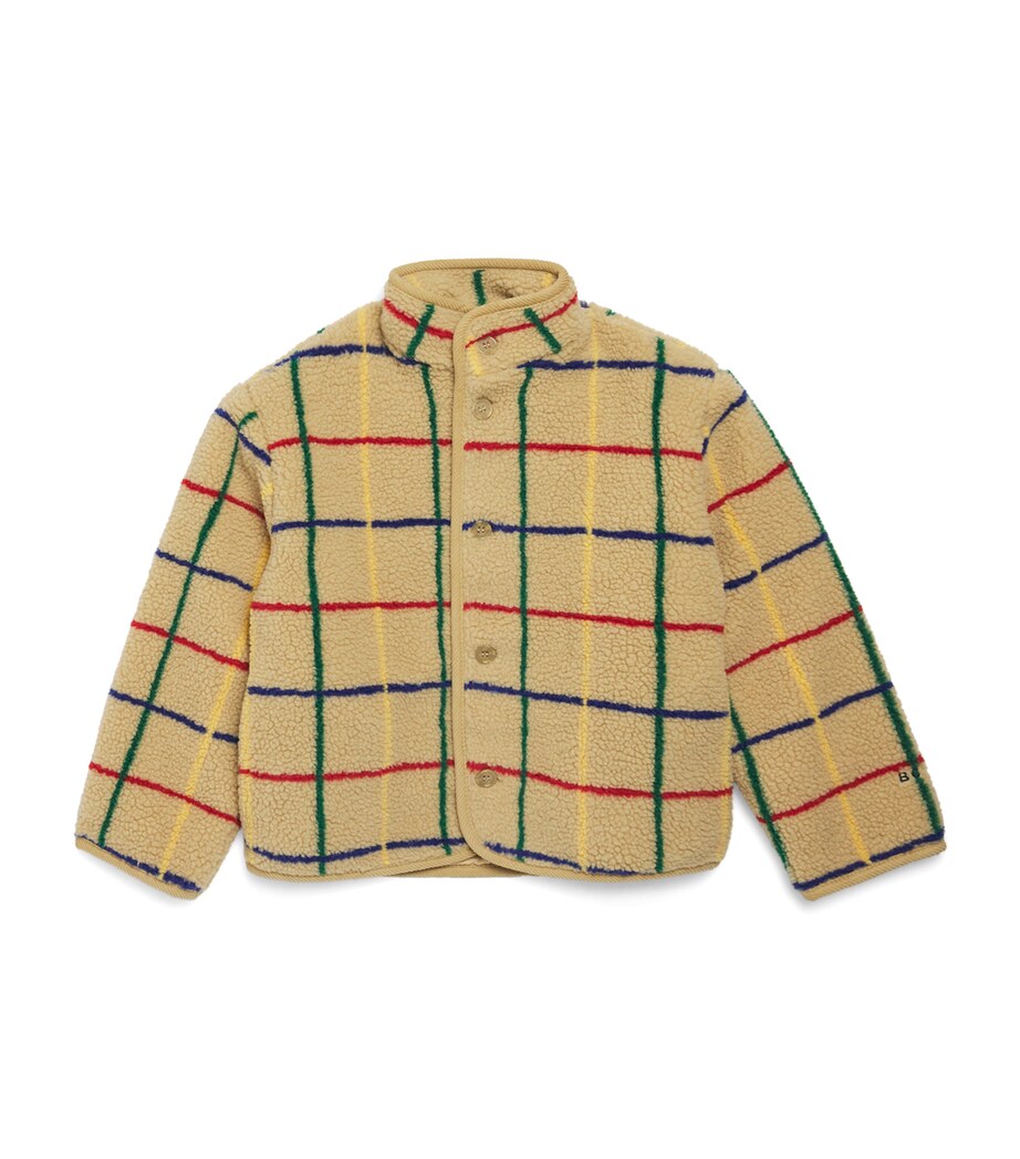 Stripe Fleece Jacket (2-13 Years) 251BEIGE Image 1