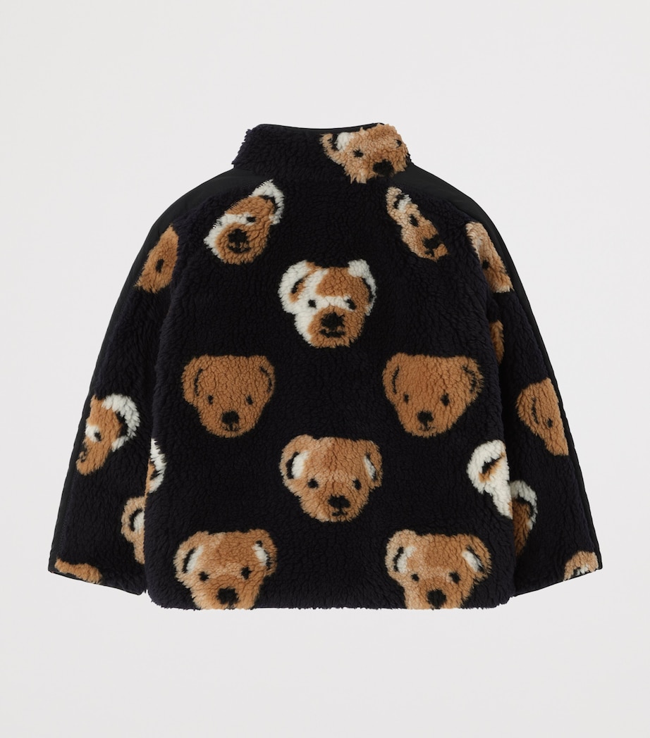 Burberry Kids Fleece Thomas Bear Jacket (4-12 Years) Ink Ip Pattern Image 2