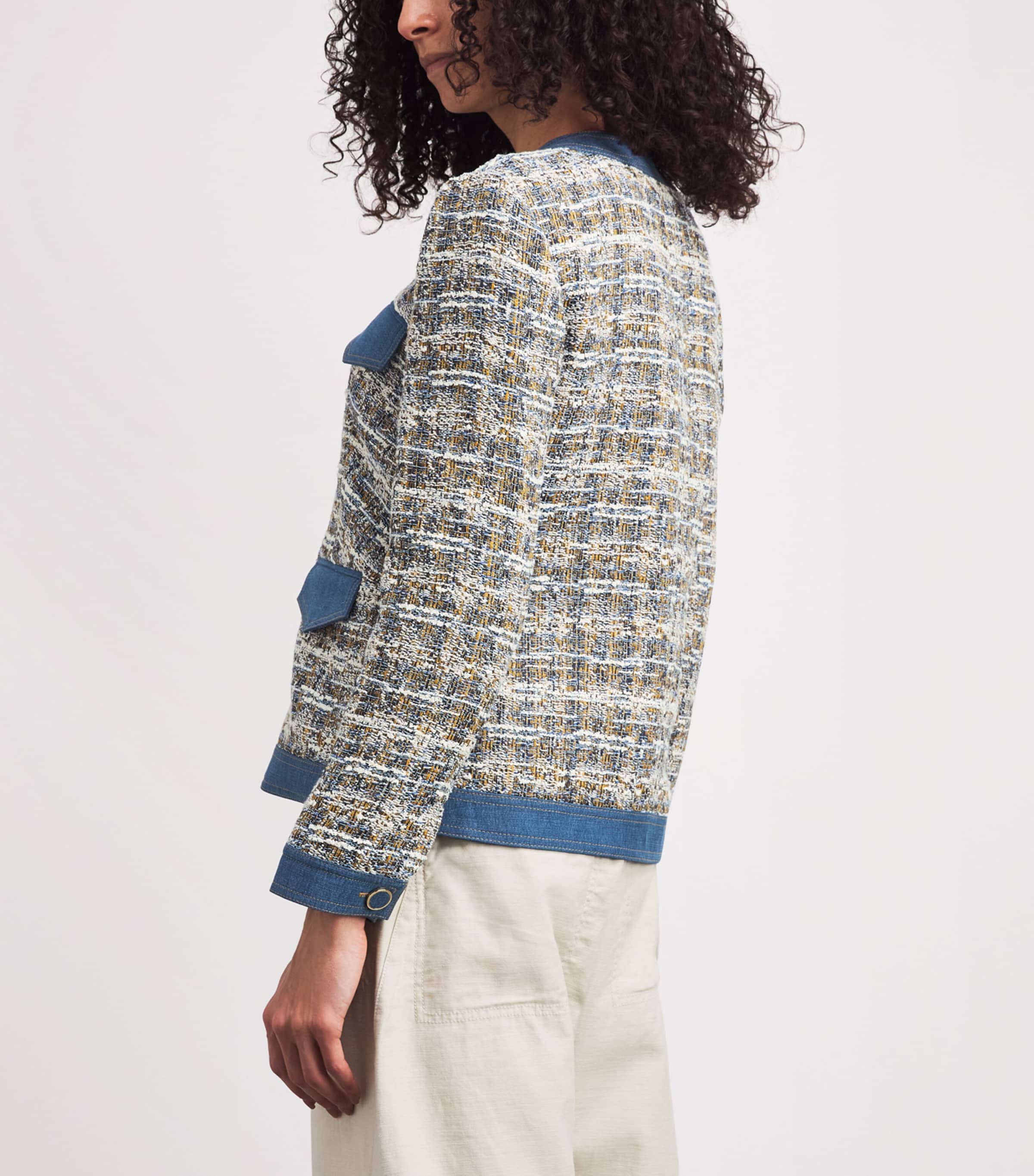 Tweed Ainslie Jacket B1426 NAVY MULTI Image 5