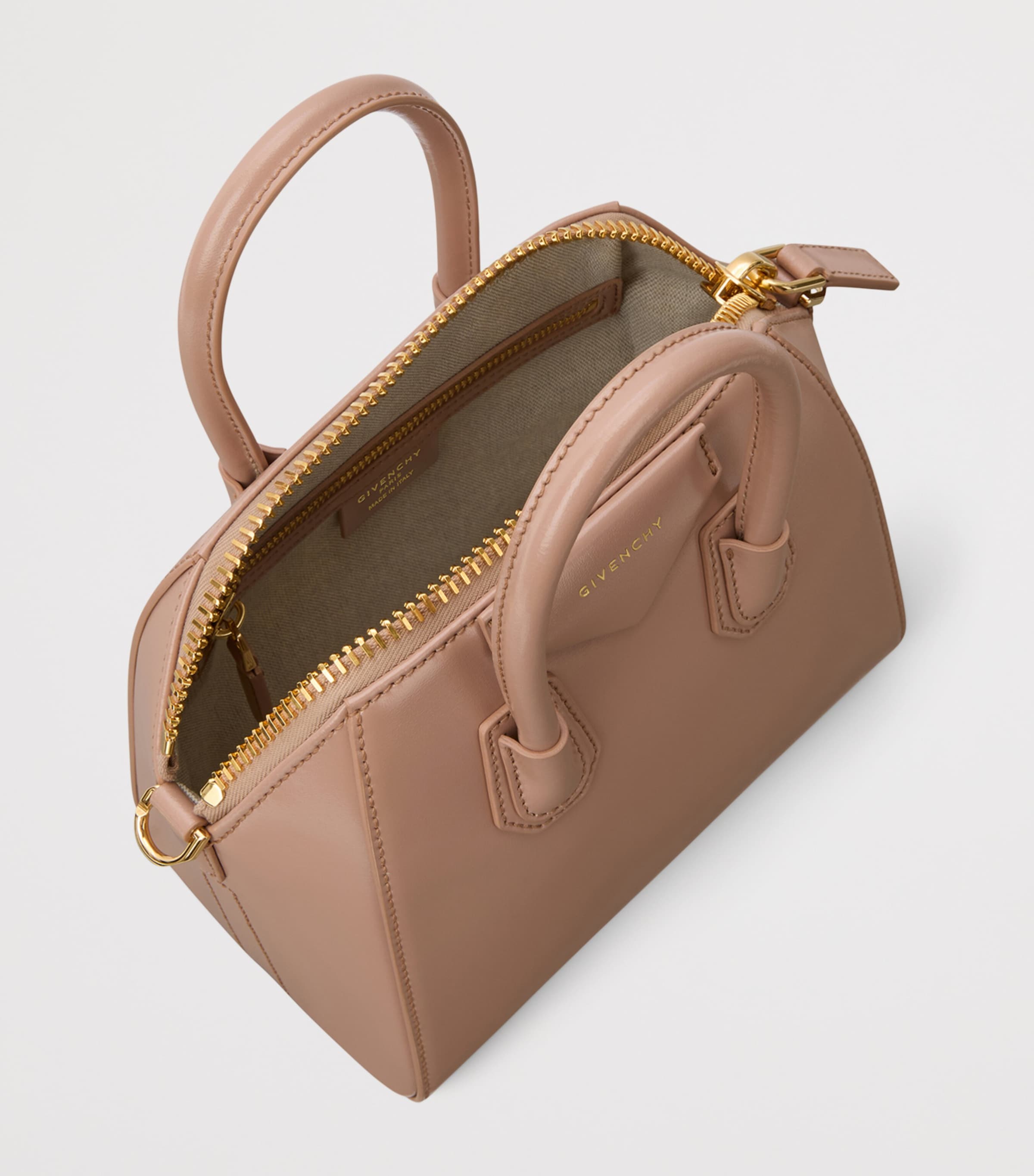 Mini Leather Antigona Top-Handle Bag BLUSH PINK Image 5