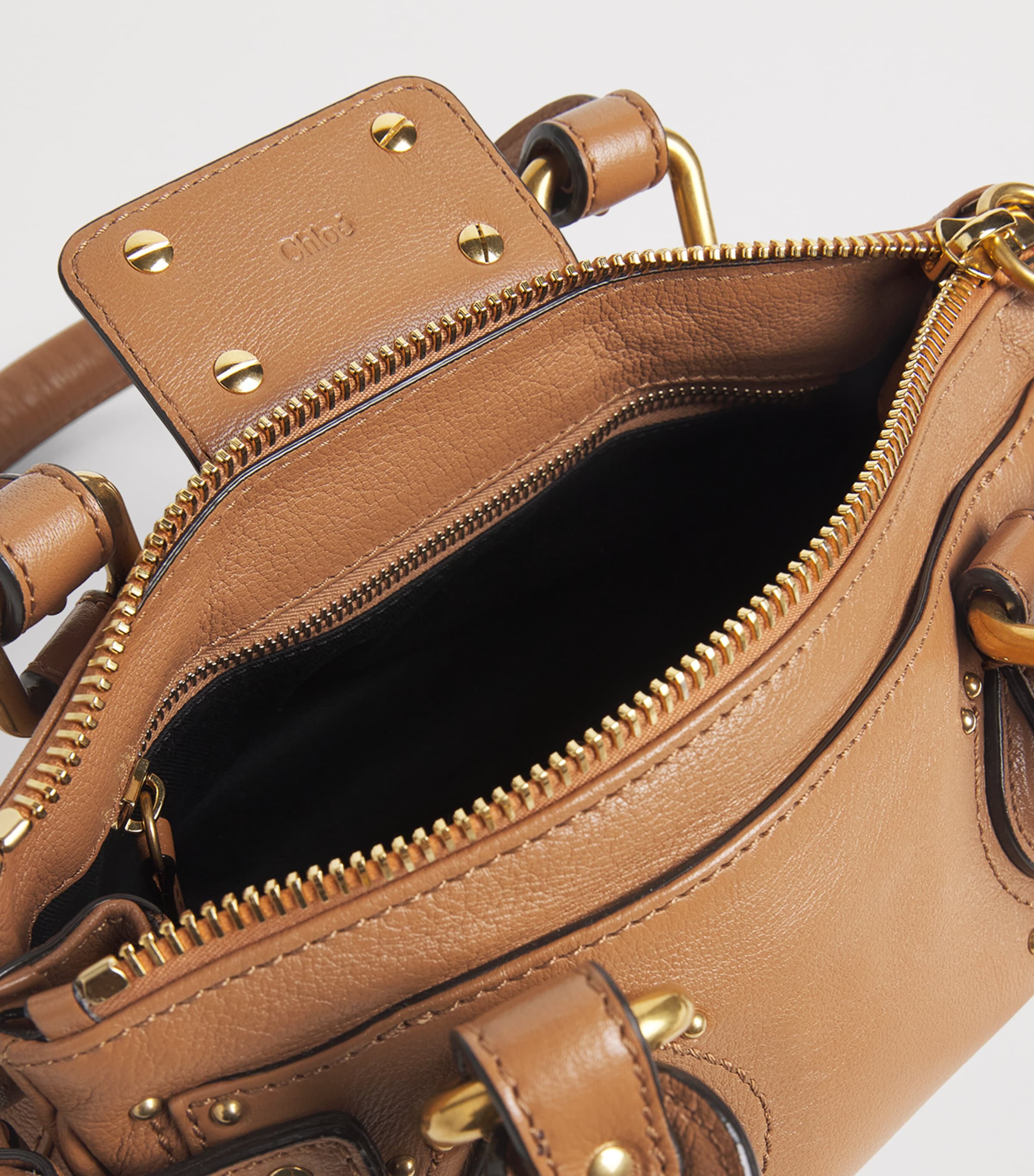 Small Leather Paddington Top-Handle Bag MUSTANG BROWN Image 4