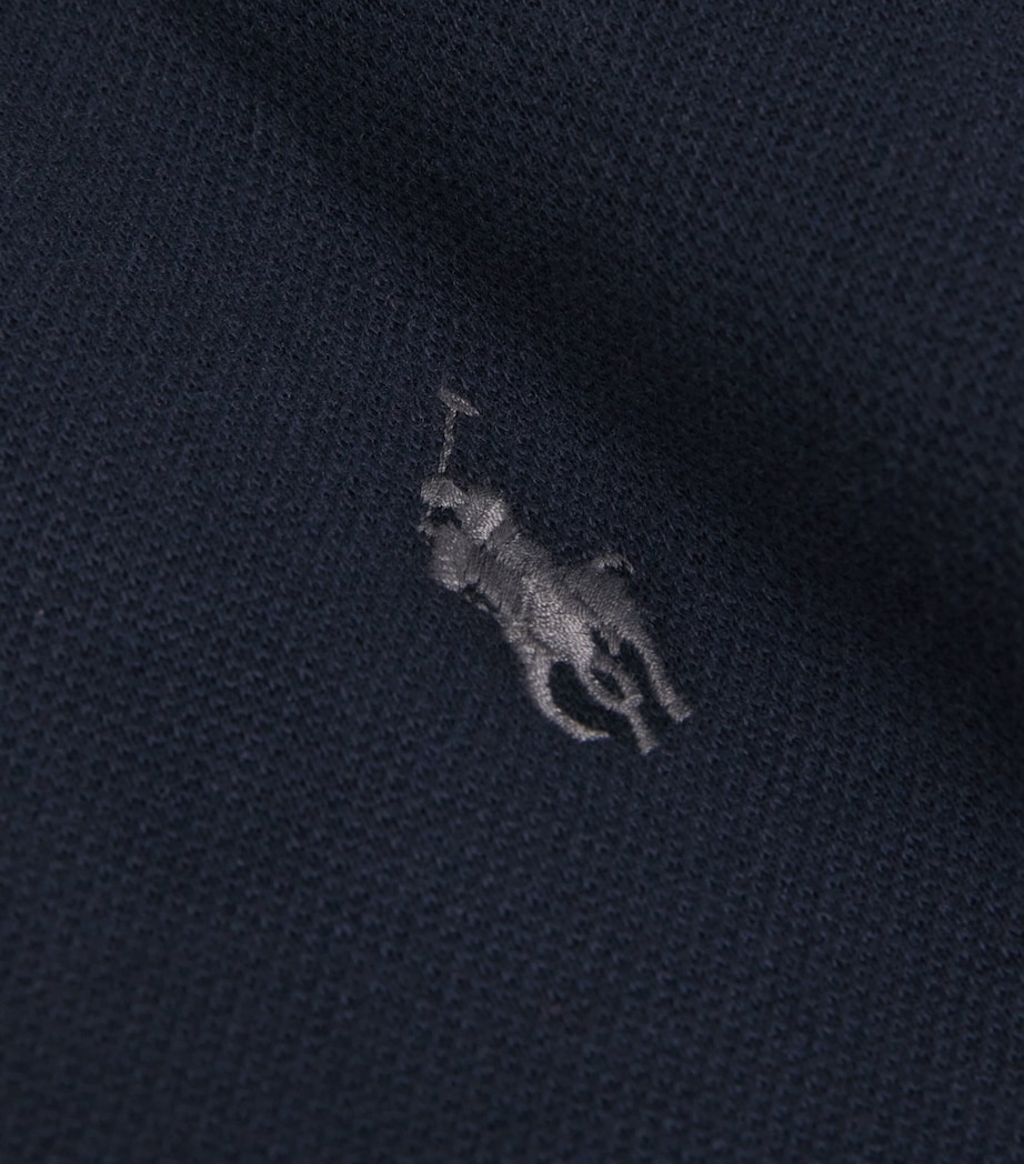 Cotton-Blend Polo Pony Quarter-Zip Sweater NAVY Image 5