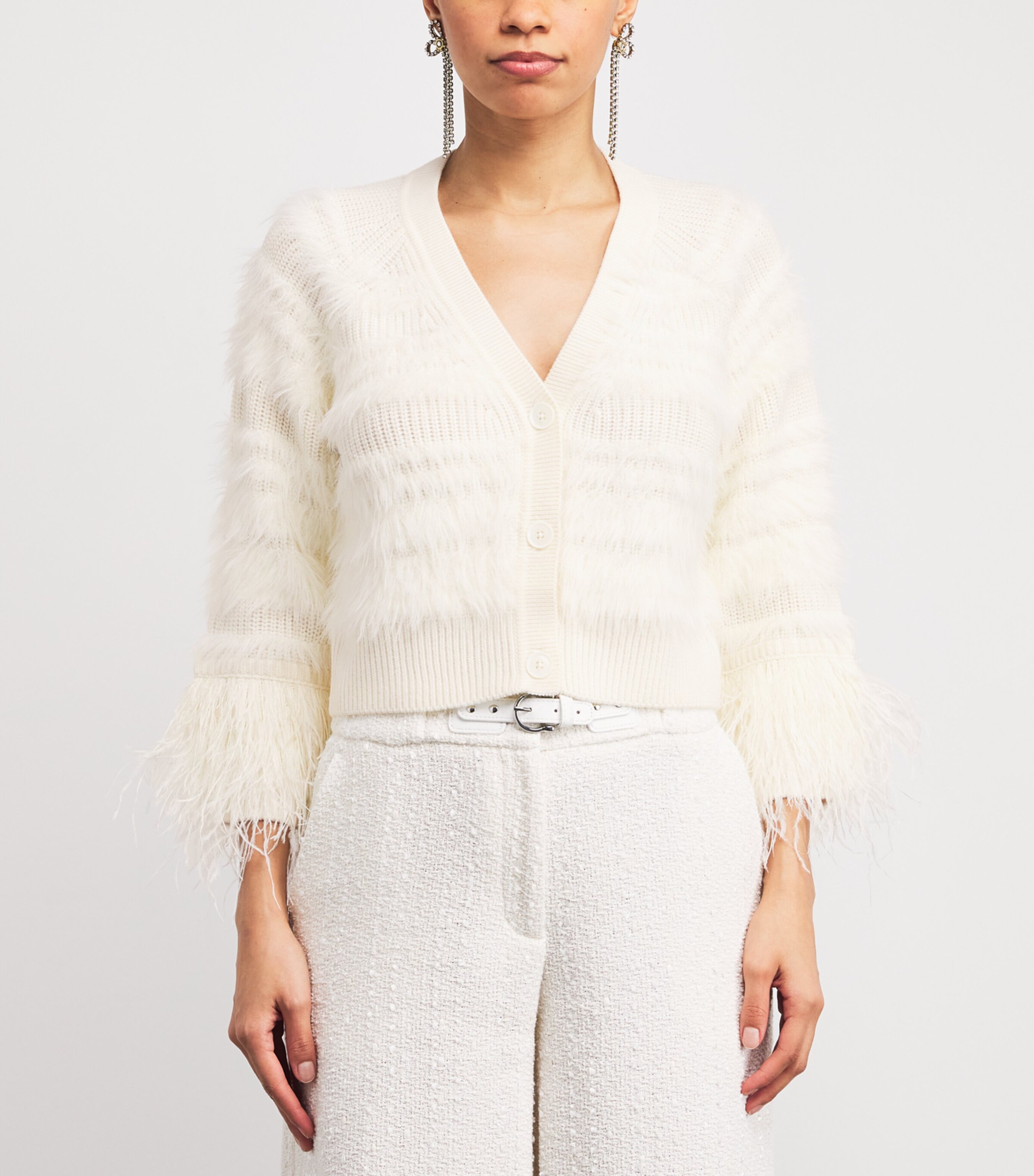 Wool-Blend Vivica Cardigan IVORY Image 3