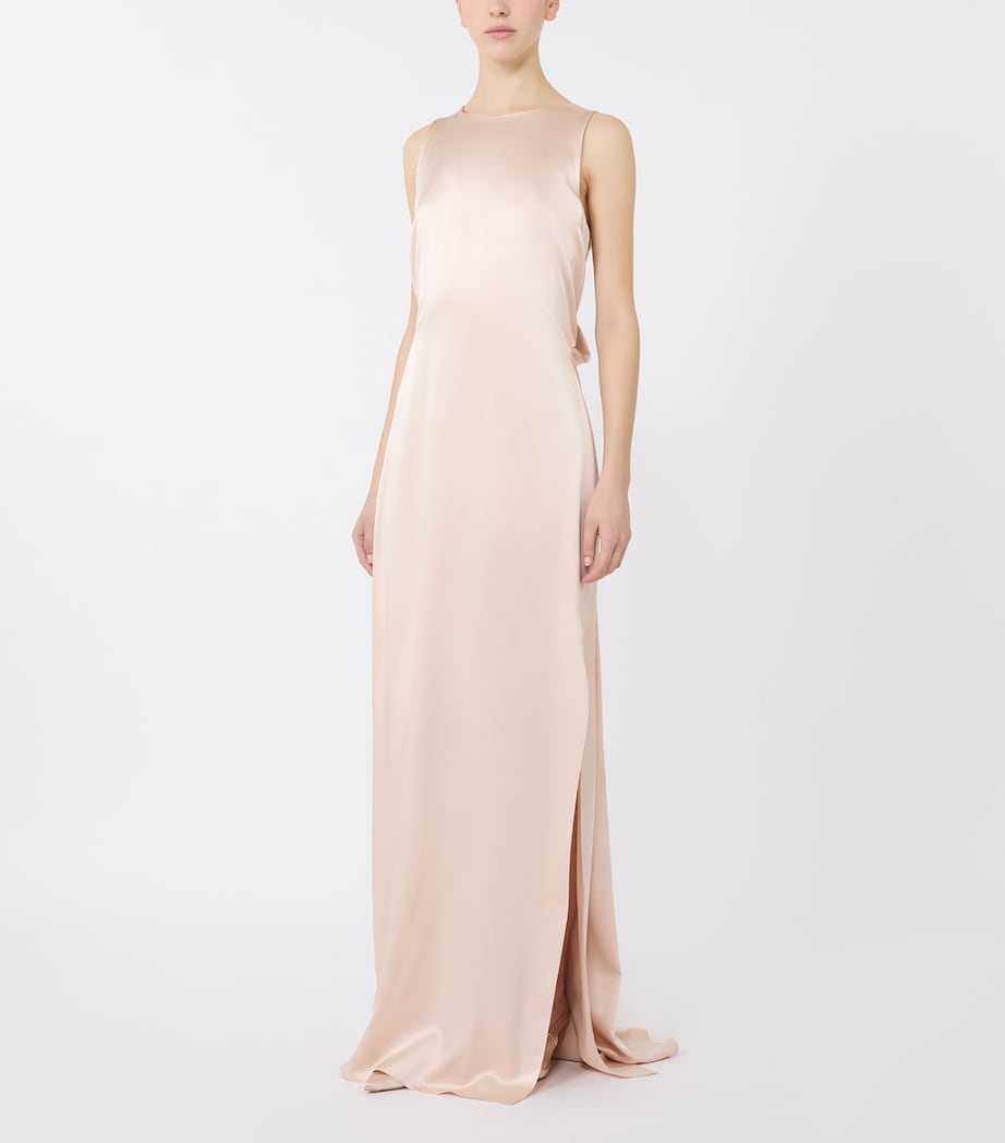 Max Mara Womens Silk Maxi Dress Powder Image 2