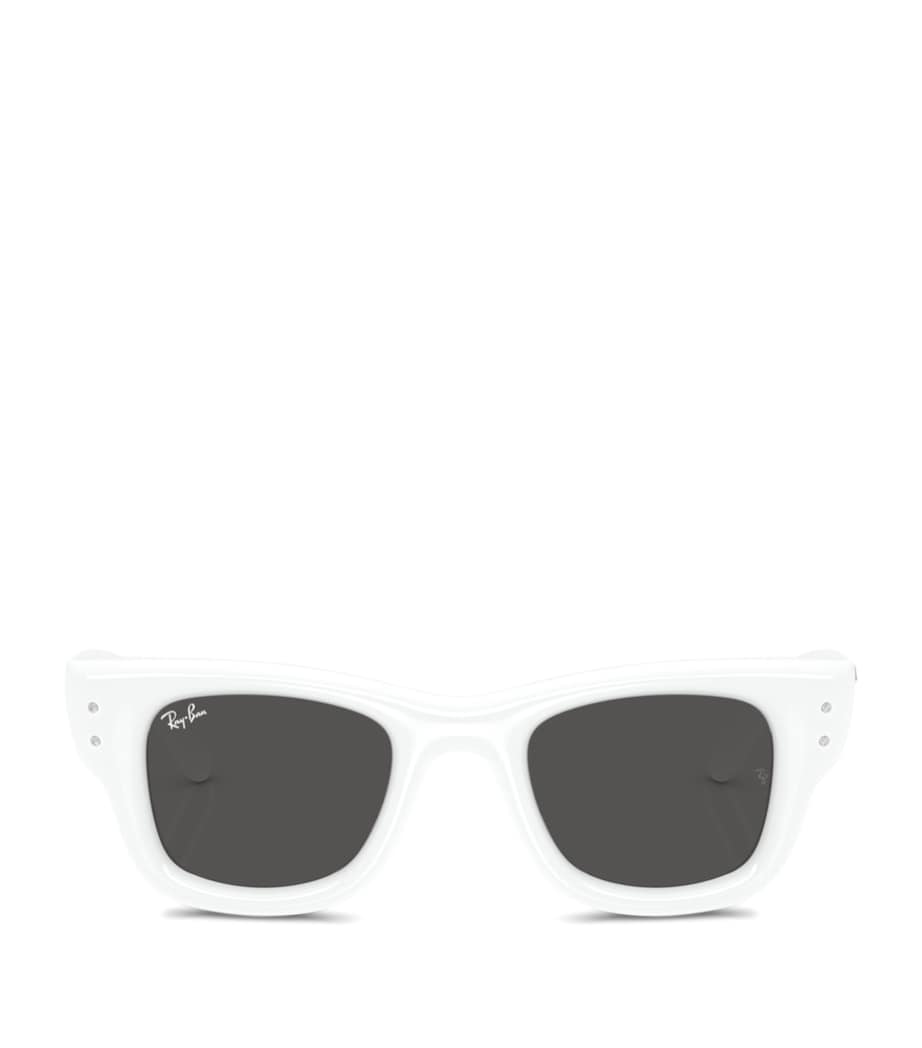 Ray-Ban Puffer Crystal Edition Wayfarer Sunglasses White Image 1