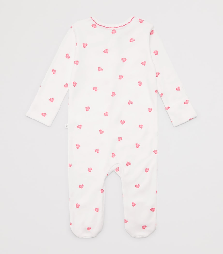 Rosa & Blue Bamboo-Organic Cotton Heart All-In-One (3-6 Months) Pink Heart Image 2