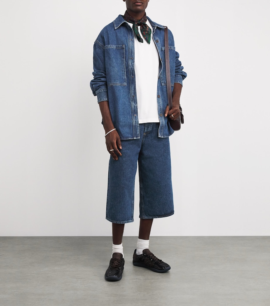 Beesley Denim Shorts CREASED DK INDIGO Image 2