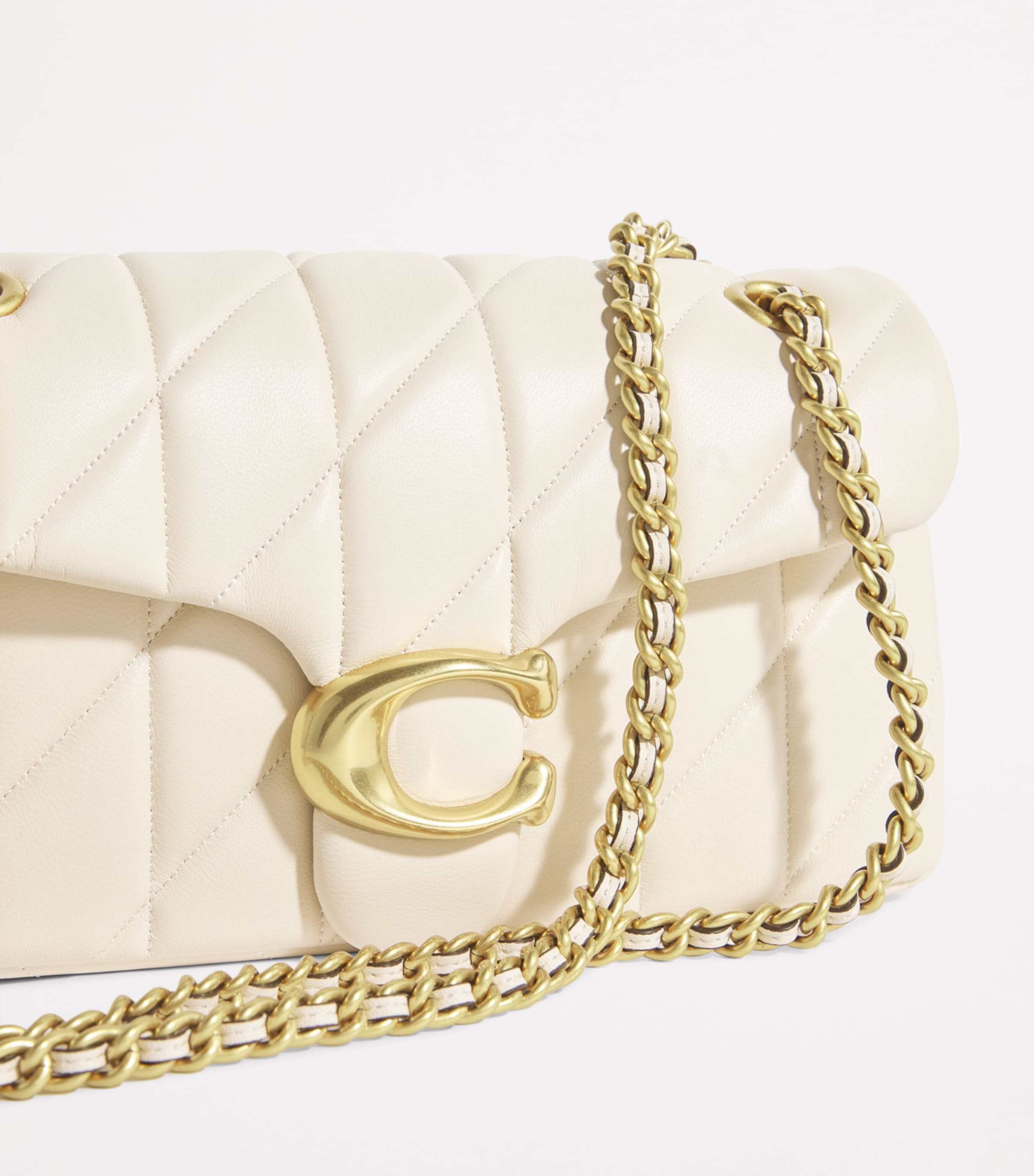 Quilted Leather Tabby 20 Shoulder Bag B4/CHALK Image 4