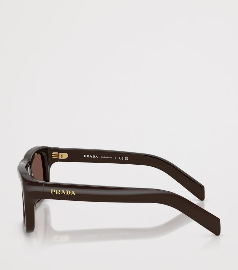 Prada Acetate Square Sunglasses Brown Image 3