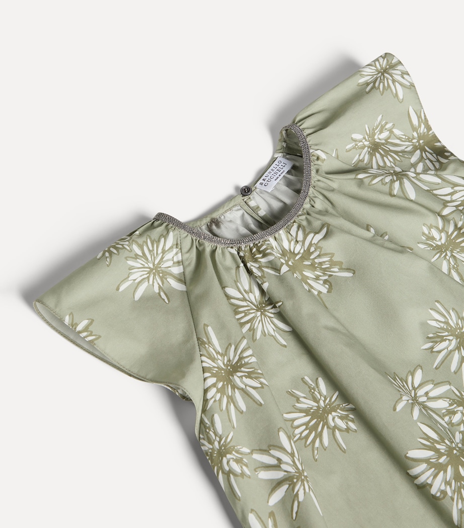 Brunello Cucinelli Kids Cotton Floral Blouse (4-6 Years) Image 3