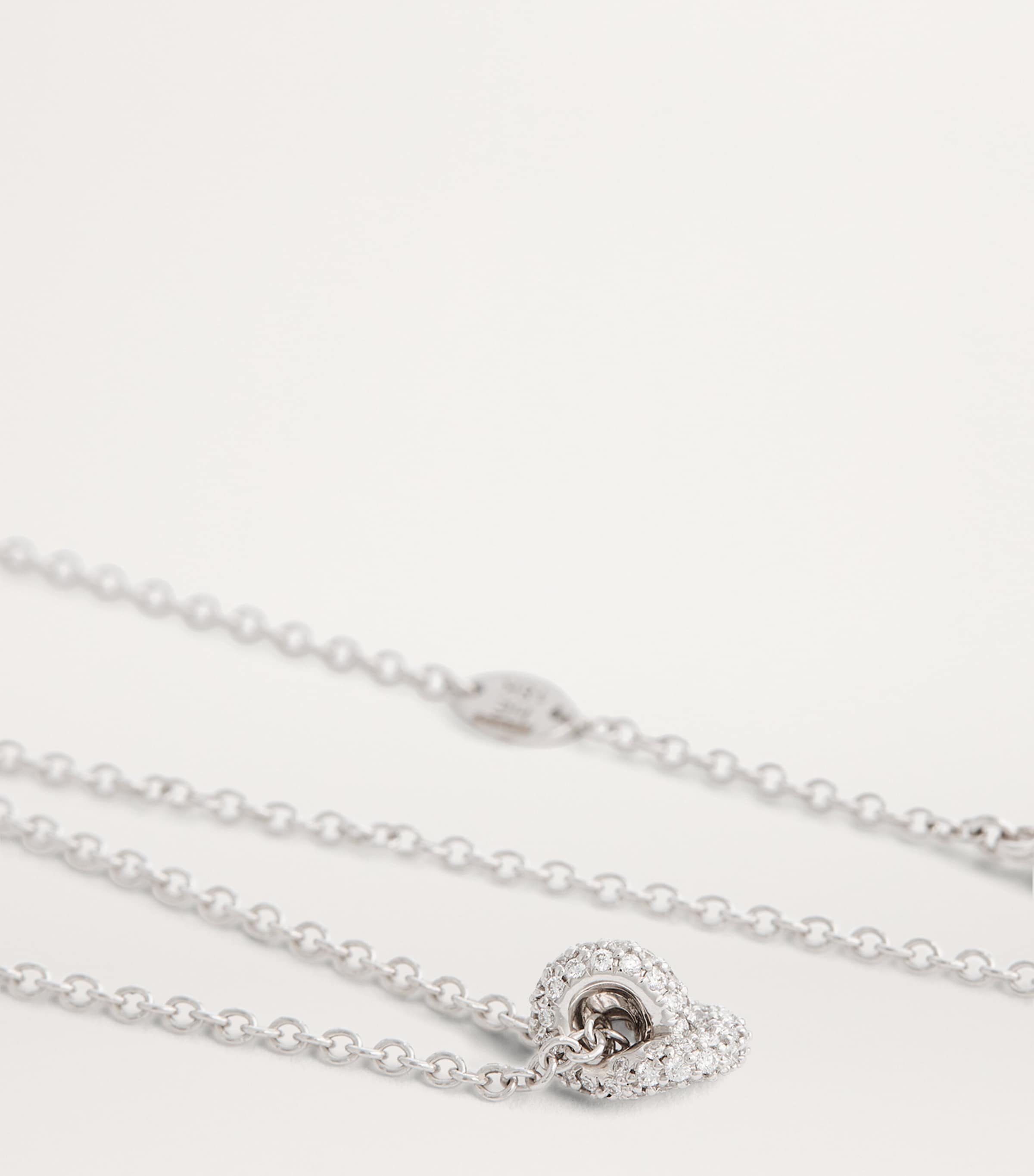 White Gold and Pavé Diamond Legacy Knot Necklace WHITE GOLD Image 5