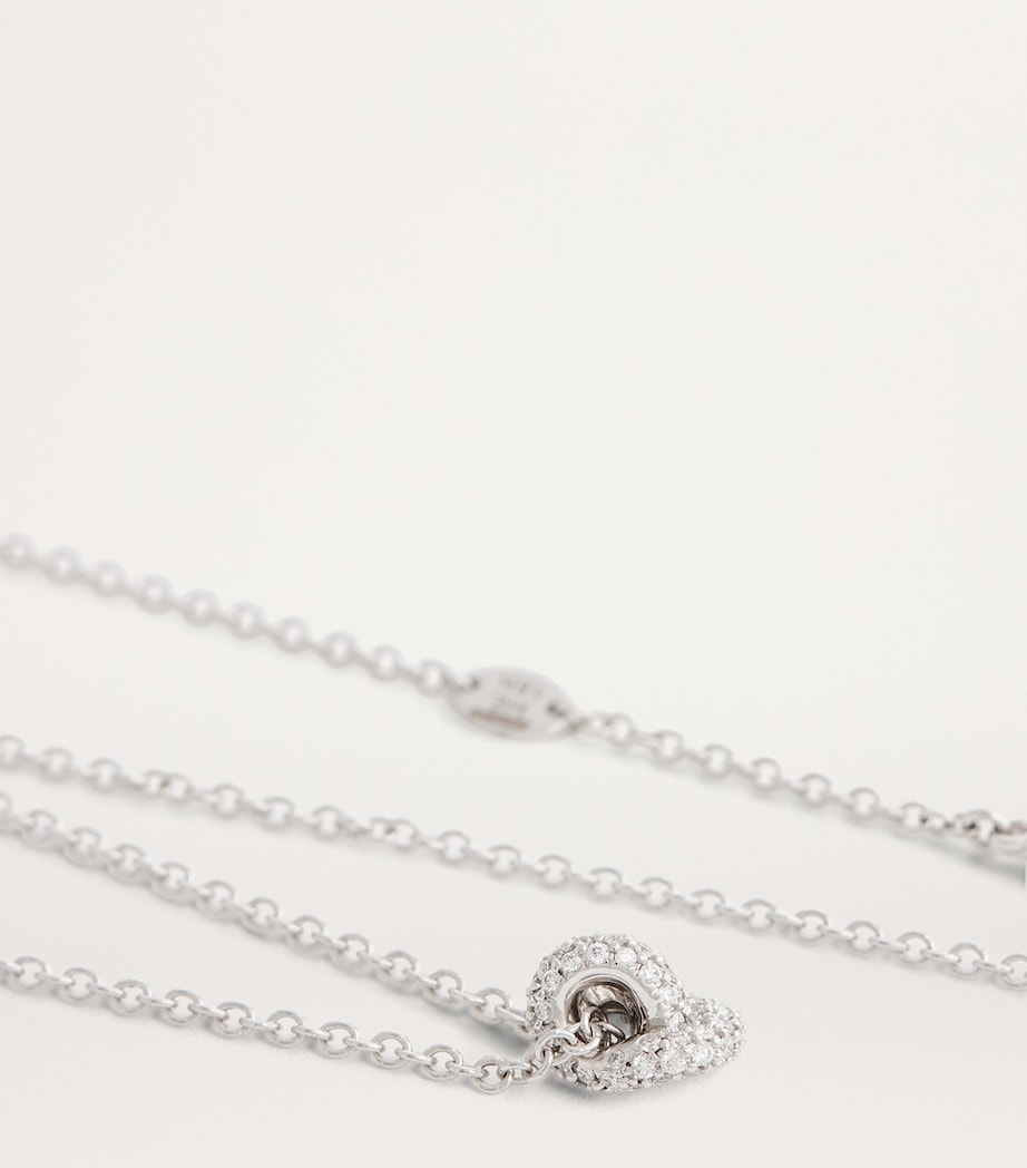 White Gold and Pavé Diamond Legacy Knot Necklace WHITE GOLD Image 5