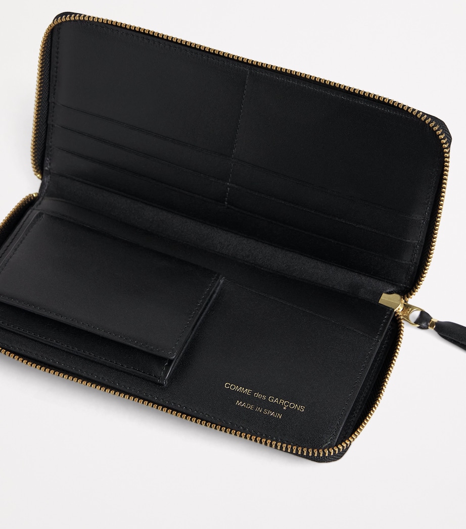 Leather Logo Print Wallet BLACK Image 4