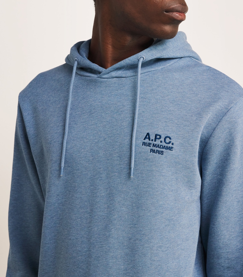 Cotton Logo Hoodie BLEU GRIS CHINE/BLEU Image 6