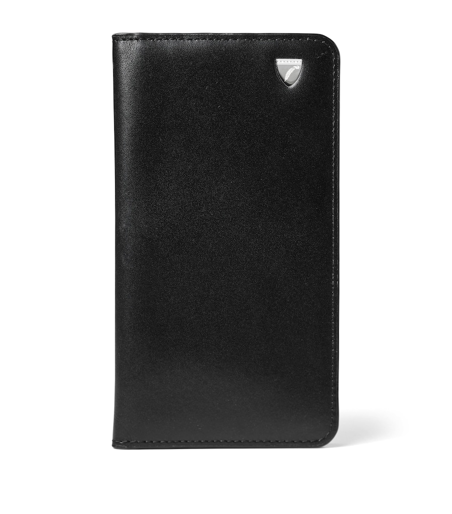 Aspinal Of London Leather Long Wallet Black Image 1