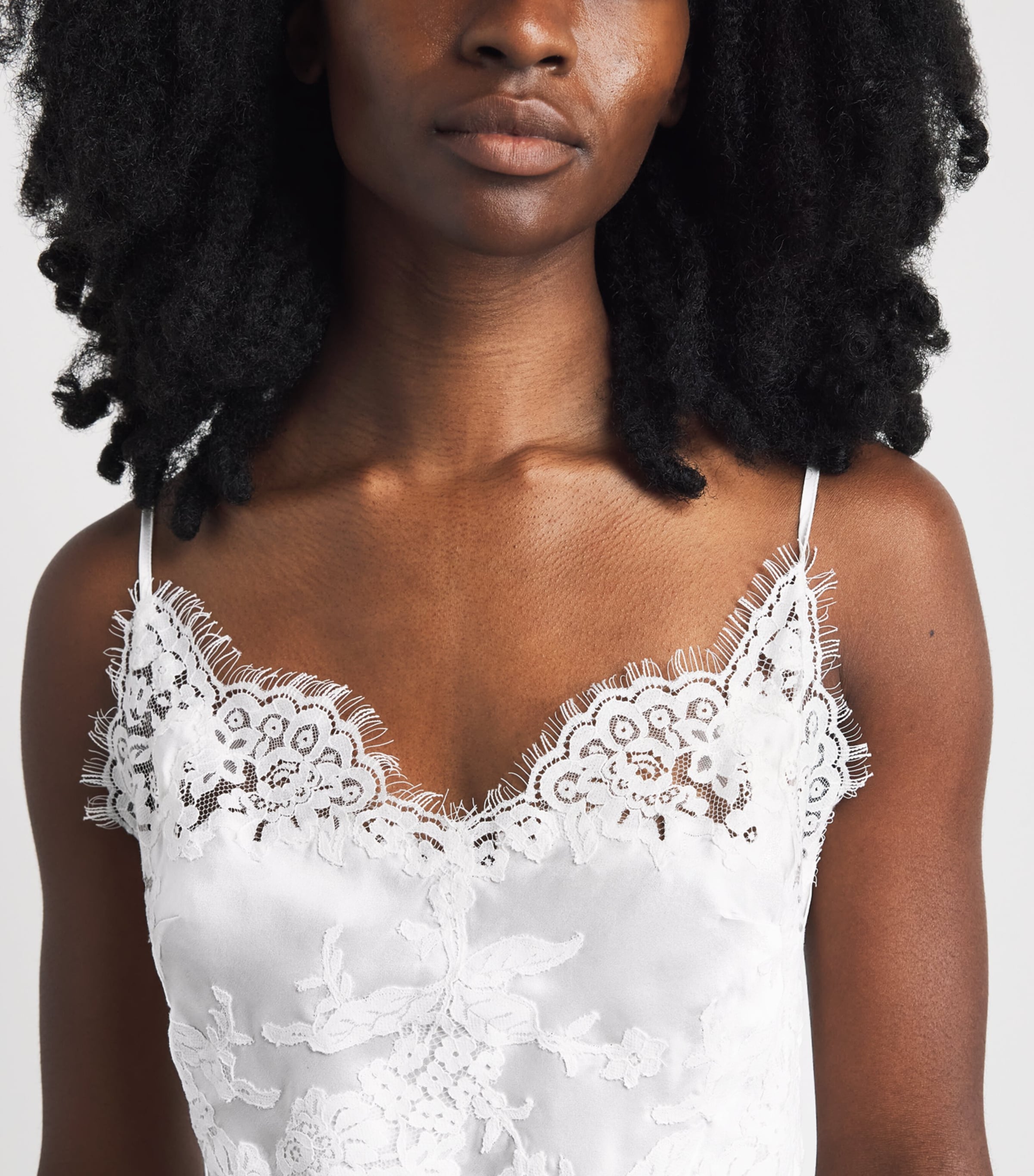 Marjolaine Womens Silk Floral Tess Camisole Naturel Image 3
