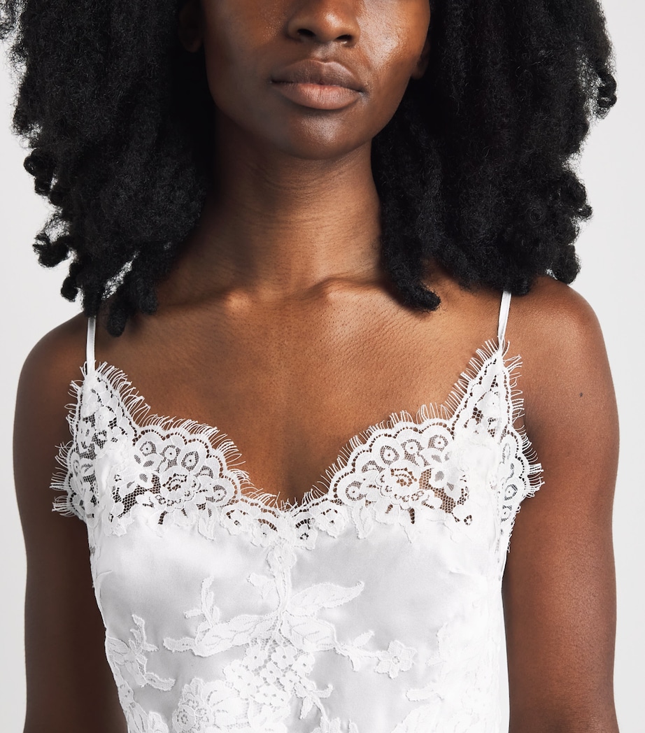 Marjolaine Womens Silk Floral Tess Camisole Naturel Image 3